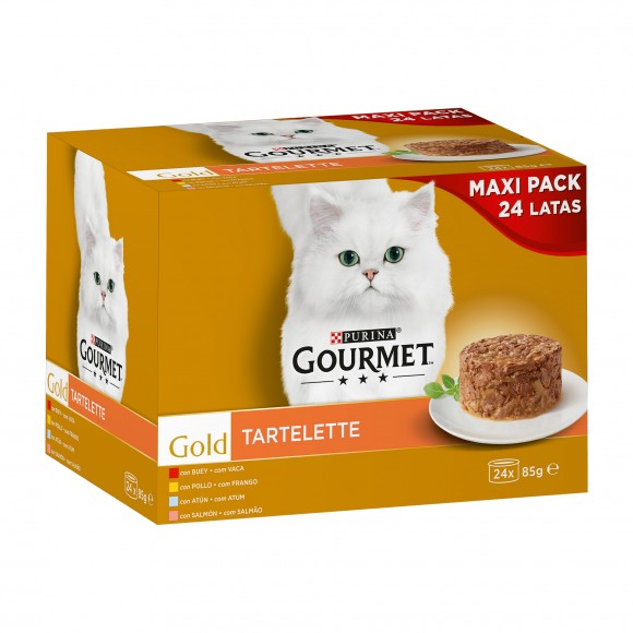 Alim Hm Gato Vaca/Frang/atum 24X85 G GOURMET GOLD