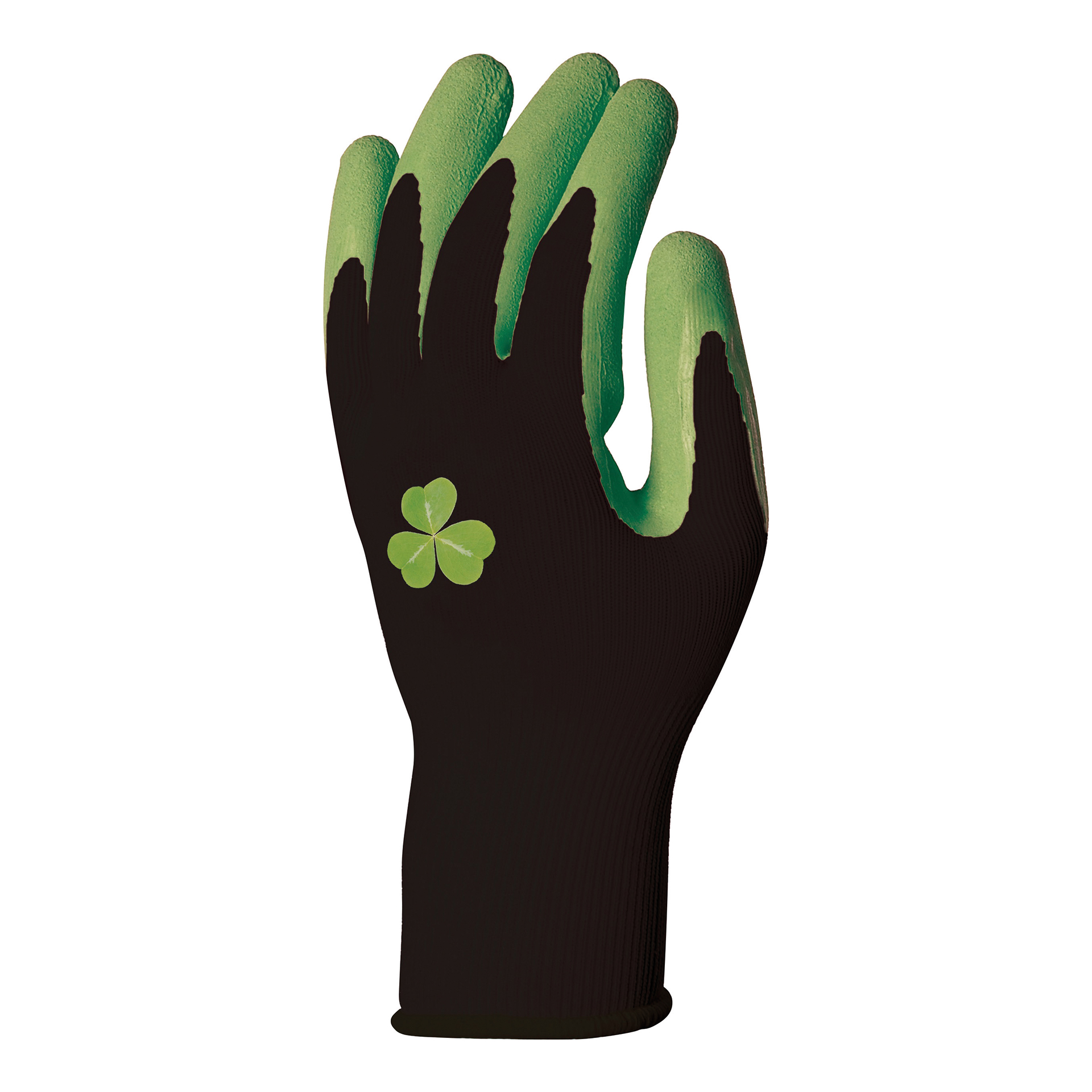 Luva Jard Preto/Verde Latex 7