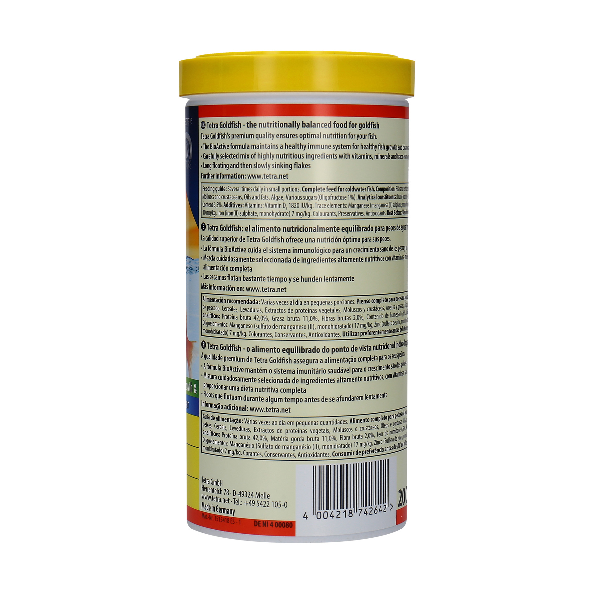 Alimento p/ Peixe Água Fria Animin TETRA 1LT