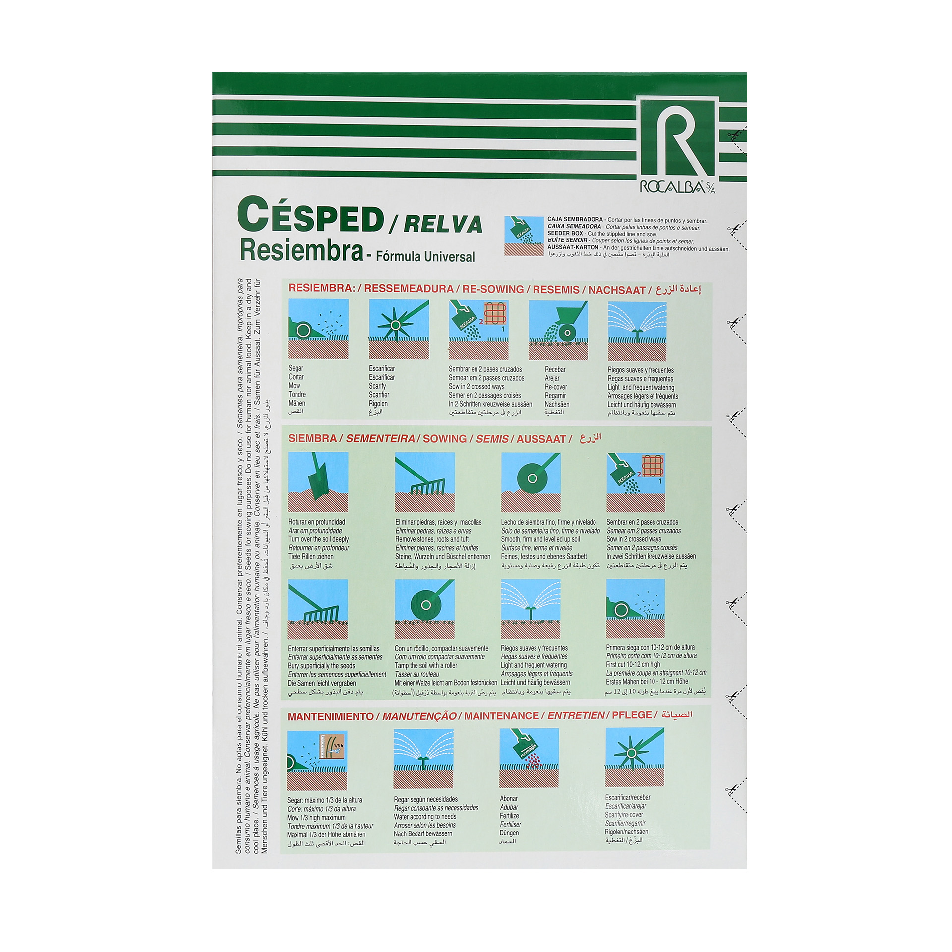 Semente Relva Reparadora 1 KG ROCALBA