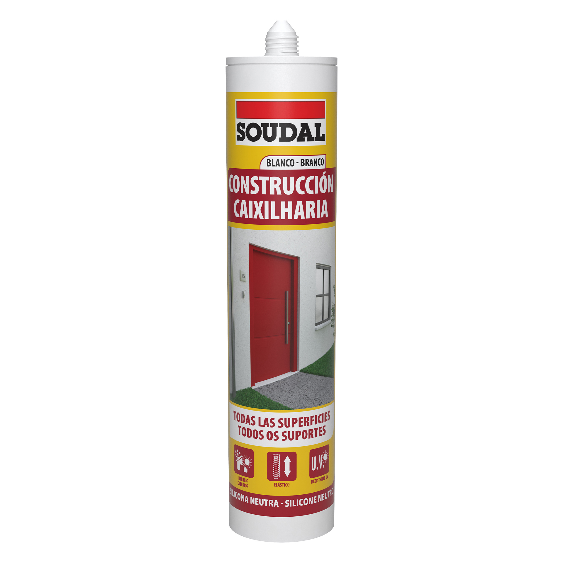 Silicone Construção Neutro Branco SOUDAL 300ML