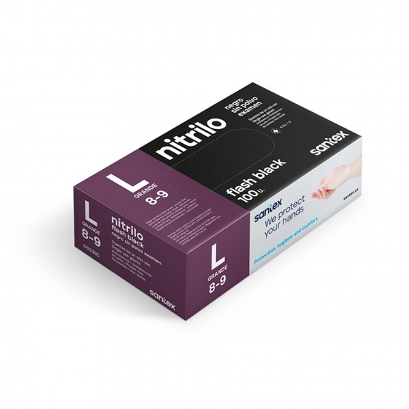Luva Nitr Desc Res Prt 100Un-L