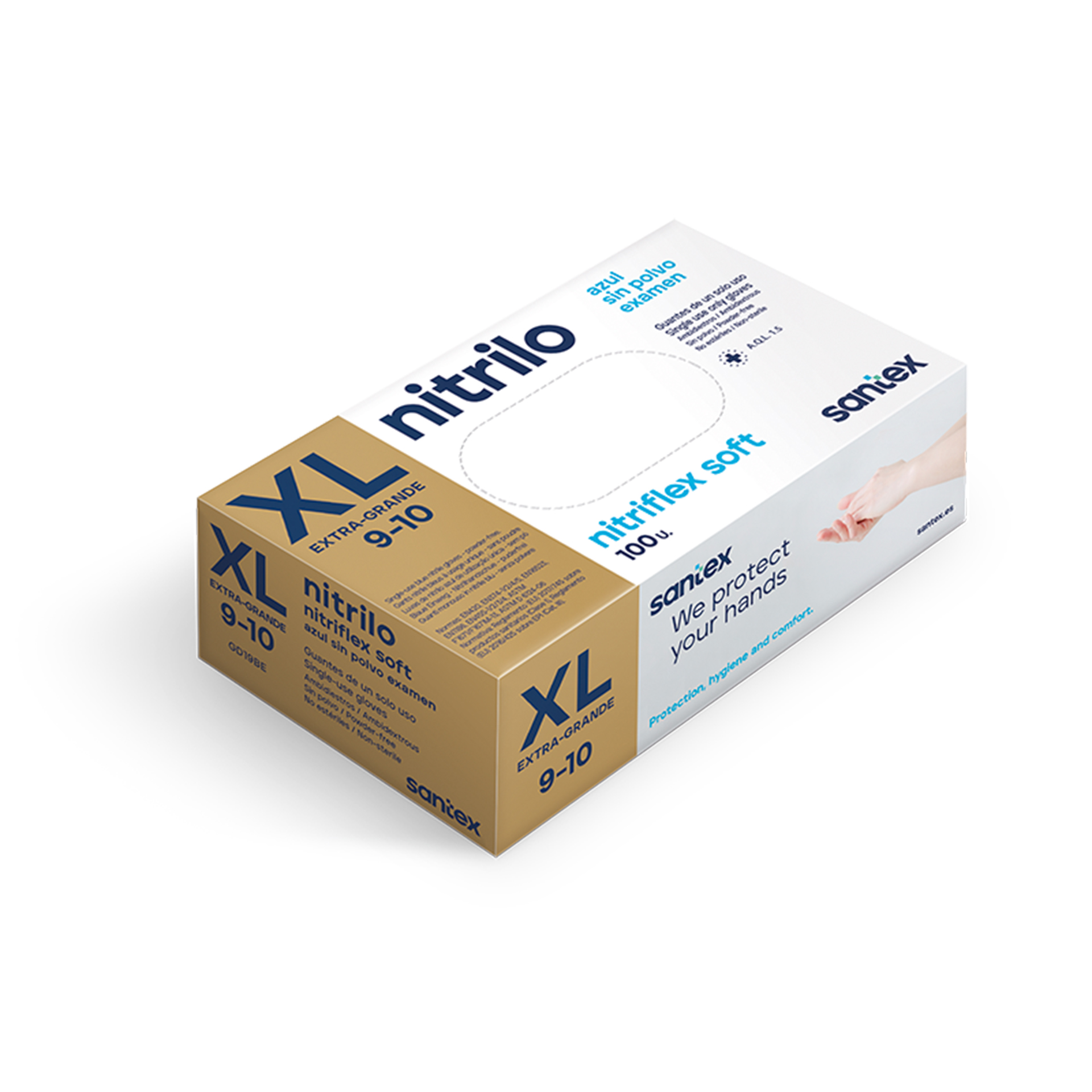 Luva Prot Nitril Descartável Xl 100Un