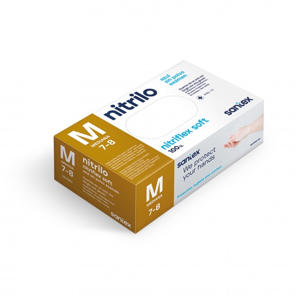Luva Prot Nitril Descartvel M 100Un