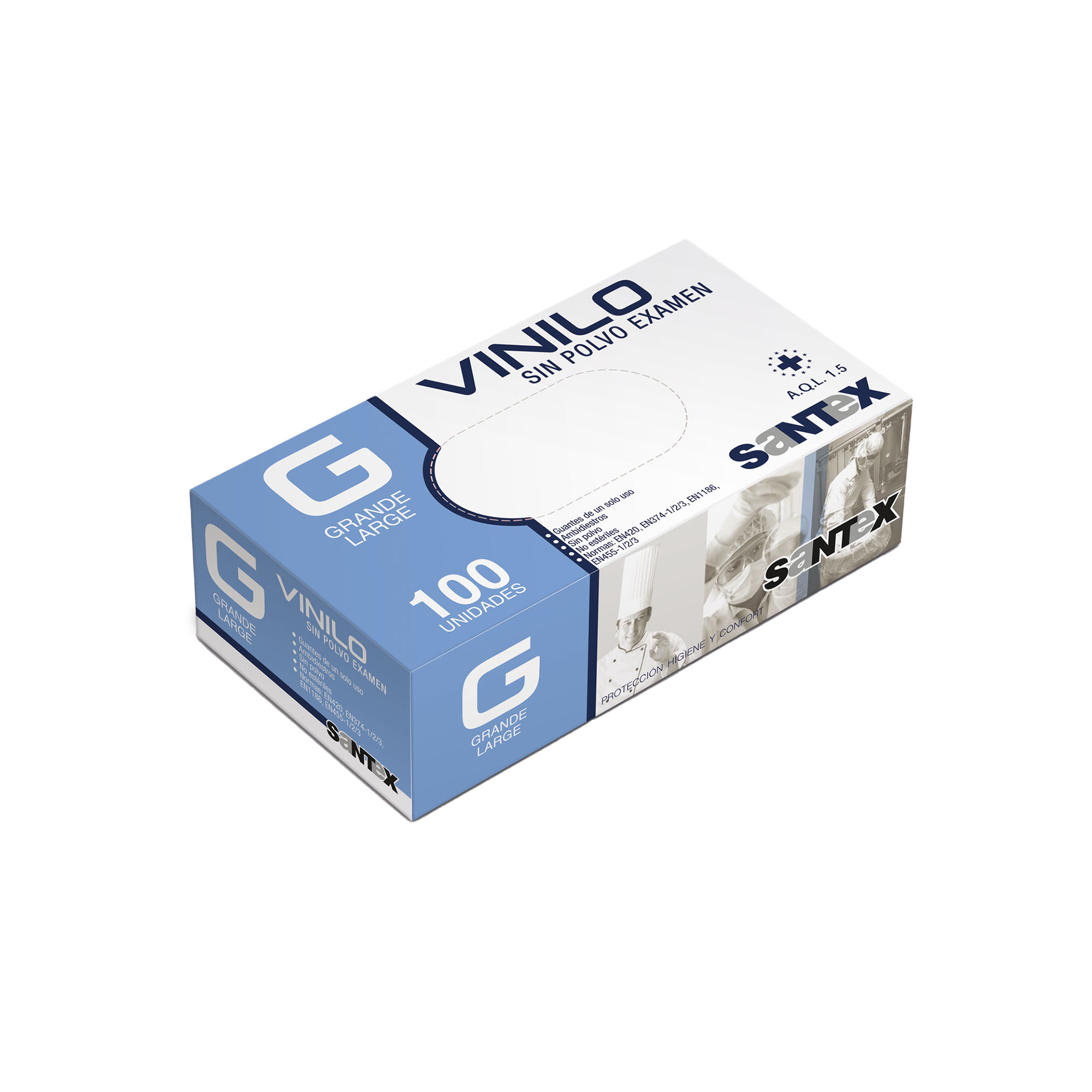 Luva Protecao Vinil Descartavel L DELTA PLUS 100Un