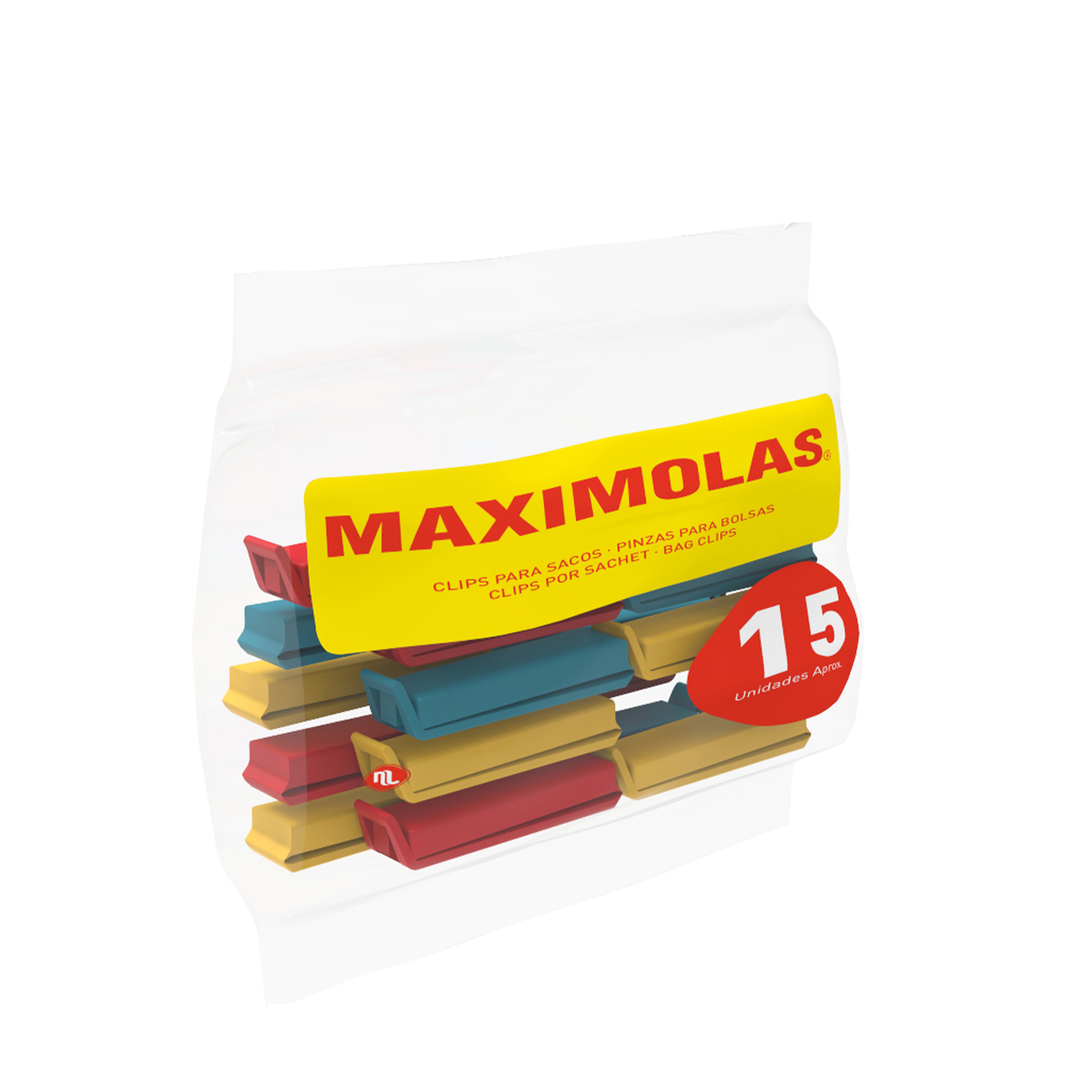 Molas Plástico Para Saco Pequeno 15 UN MAXIMOLAS