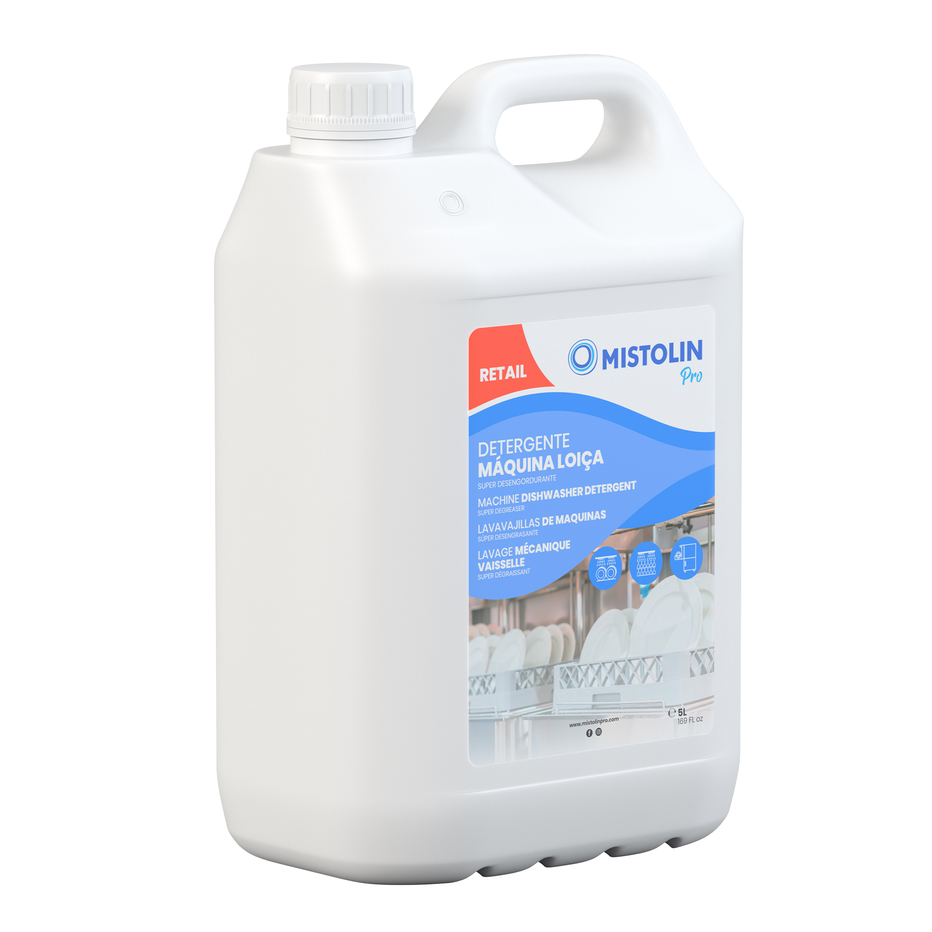 Detergente Máquina Loiça 5 L MISTOLIN PRO RETAIL