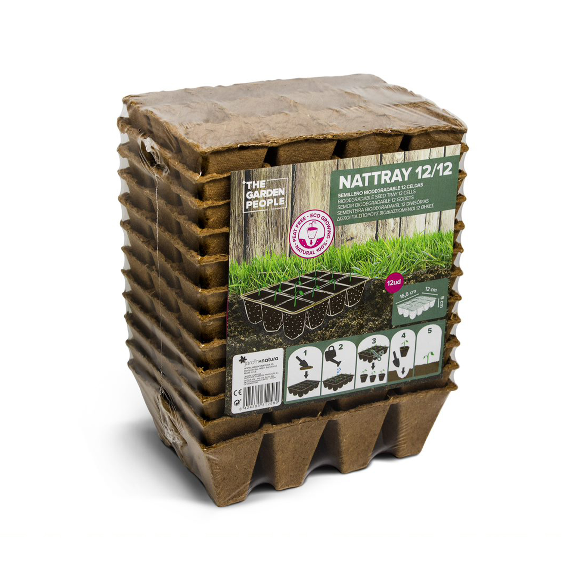 Tabuleiro Biodegradável 12 Alvéolos 12 UN J&N