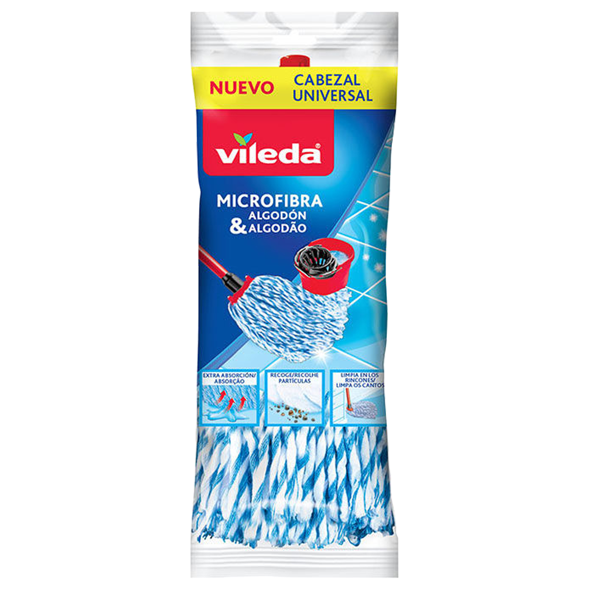 Recarga Esfregona Microfibra E Algodao VILEDA