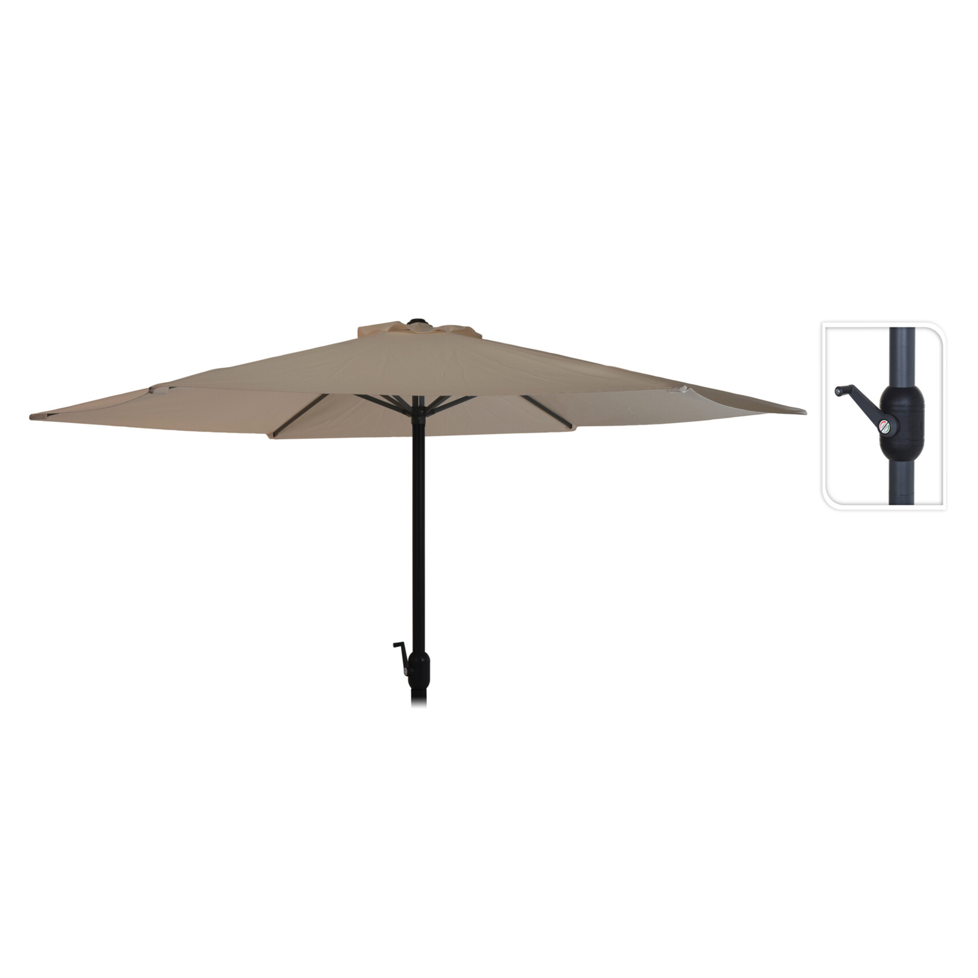 Chapéu Alumínio Com Manivela Taupe 3 M PROGARDEN