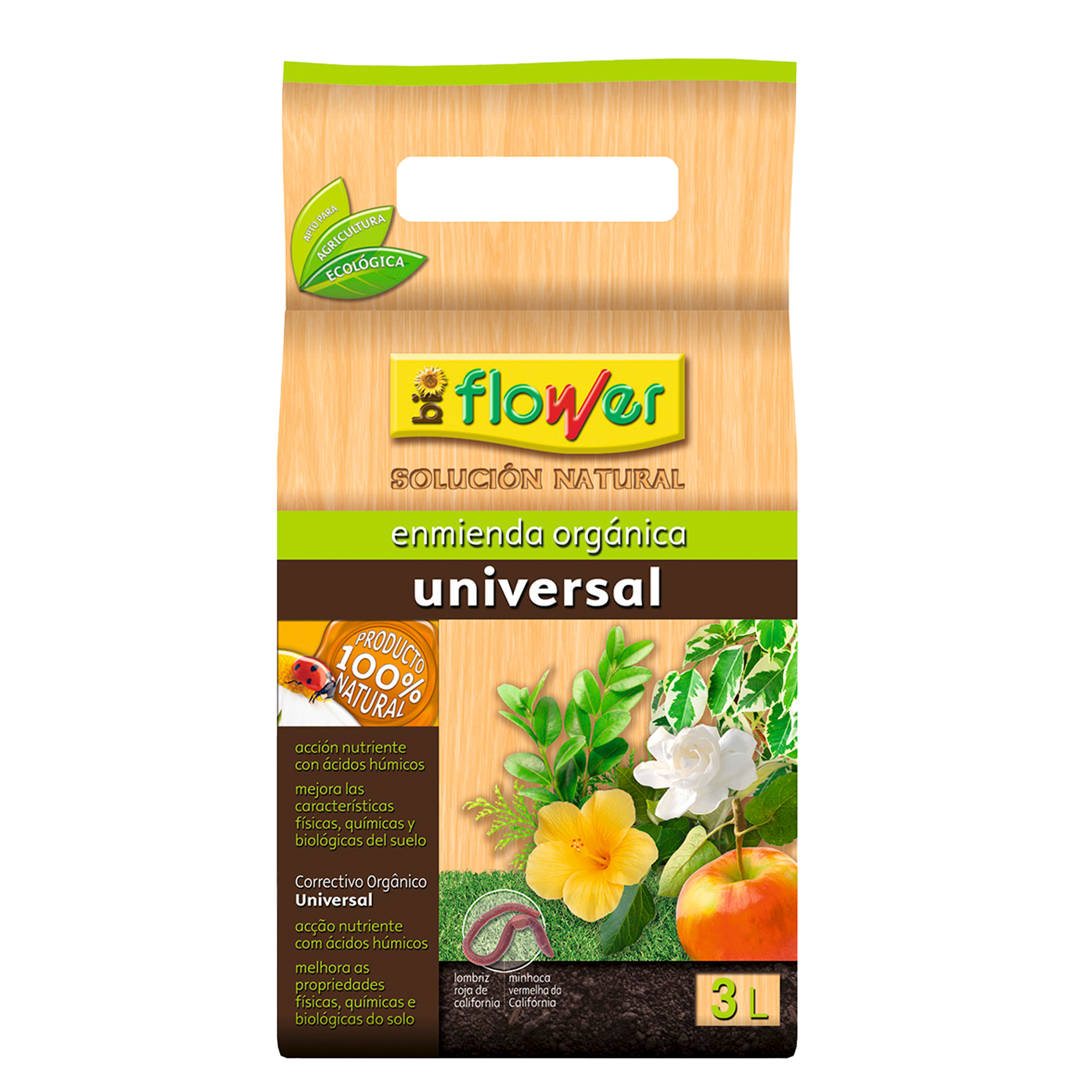 Adubo Orgânico Húmus Lombrix 3 L BIOFLOWER