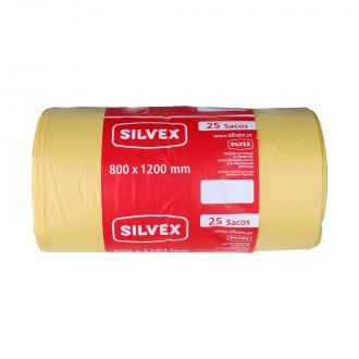 Saco Lixo 25 UN Amarelo 130 L SILVEX