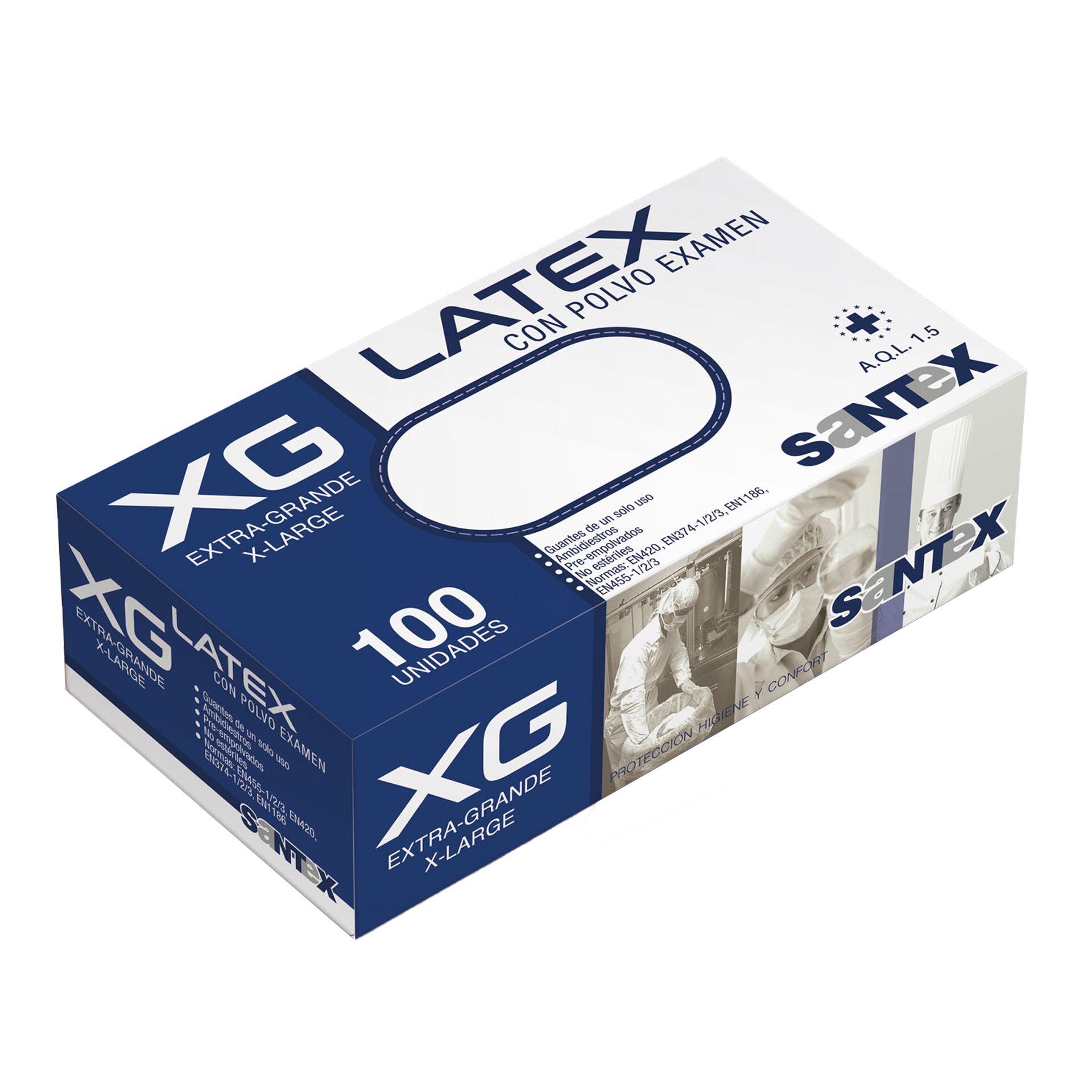 Luva ltx Descart c/Po 100Un-Xl