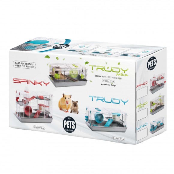 GAIOLA P/HAMSTER TRUDY 58X32X27 CM