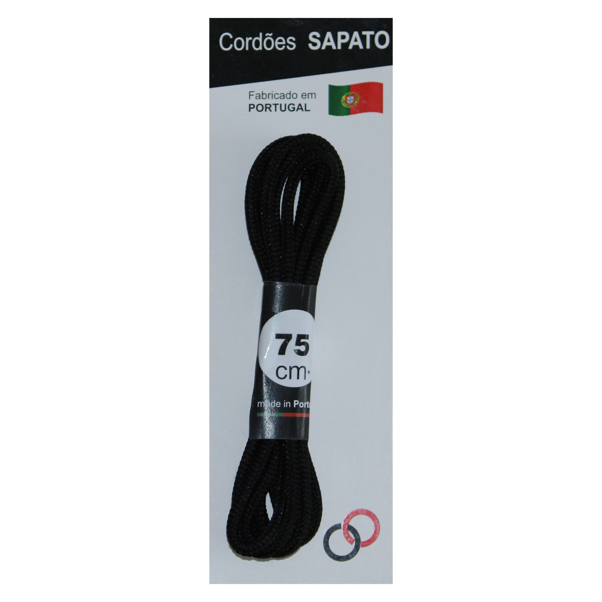 Cordão Classico Preto 75CM