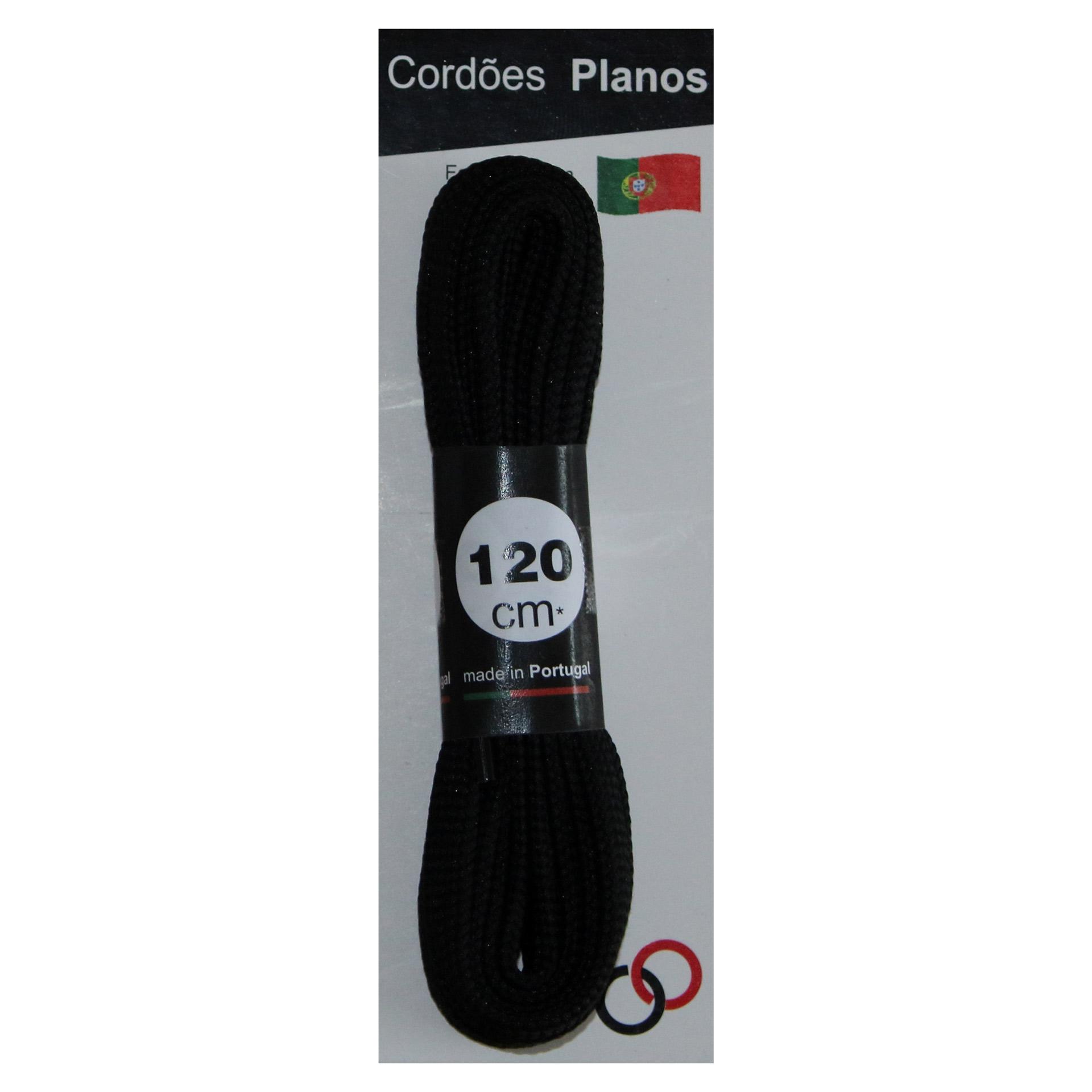 Cordão Ténis Preto 120CM