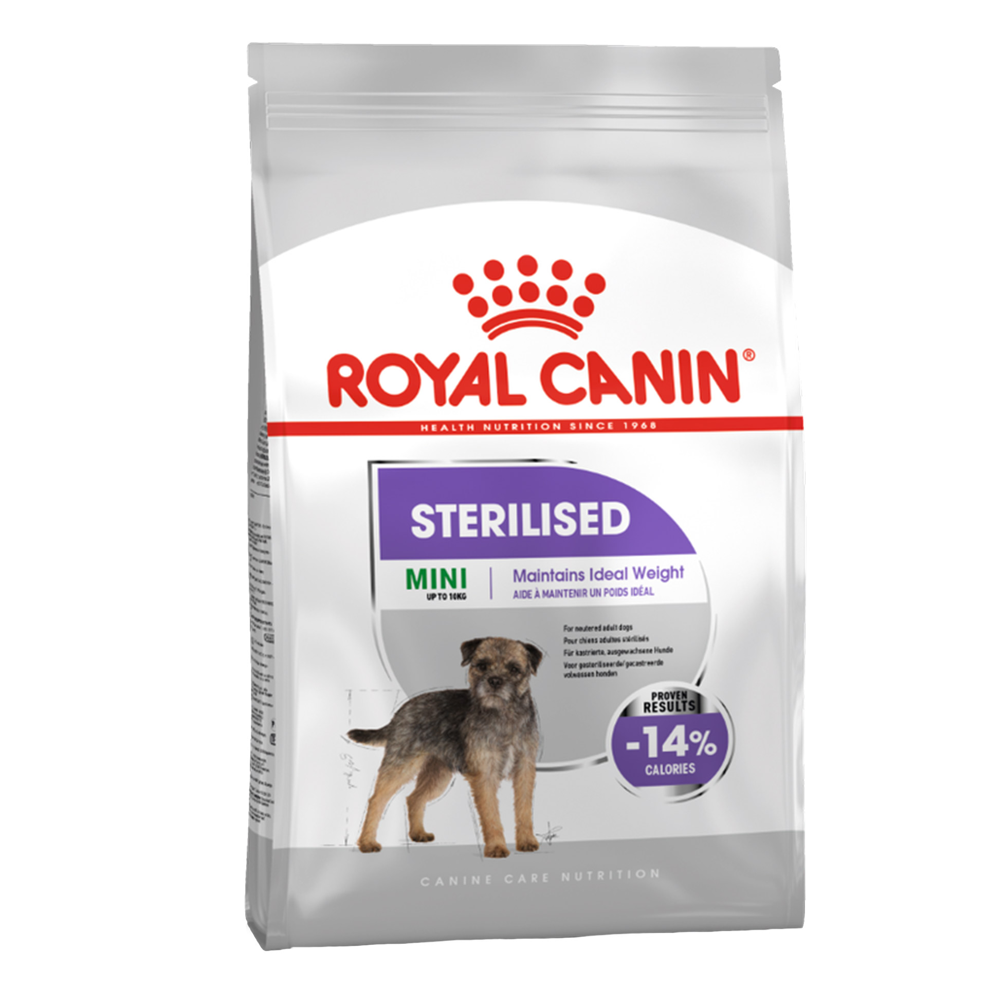ALIMENTO SECO PARA CÃO STERILISED MINI ADULT 1 KG