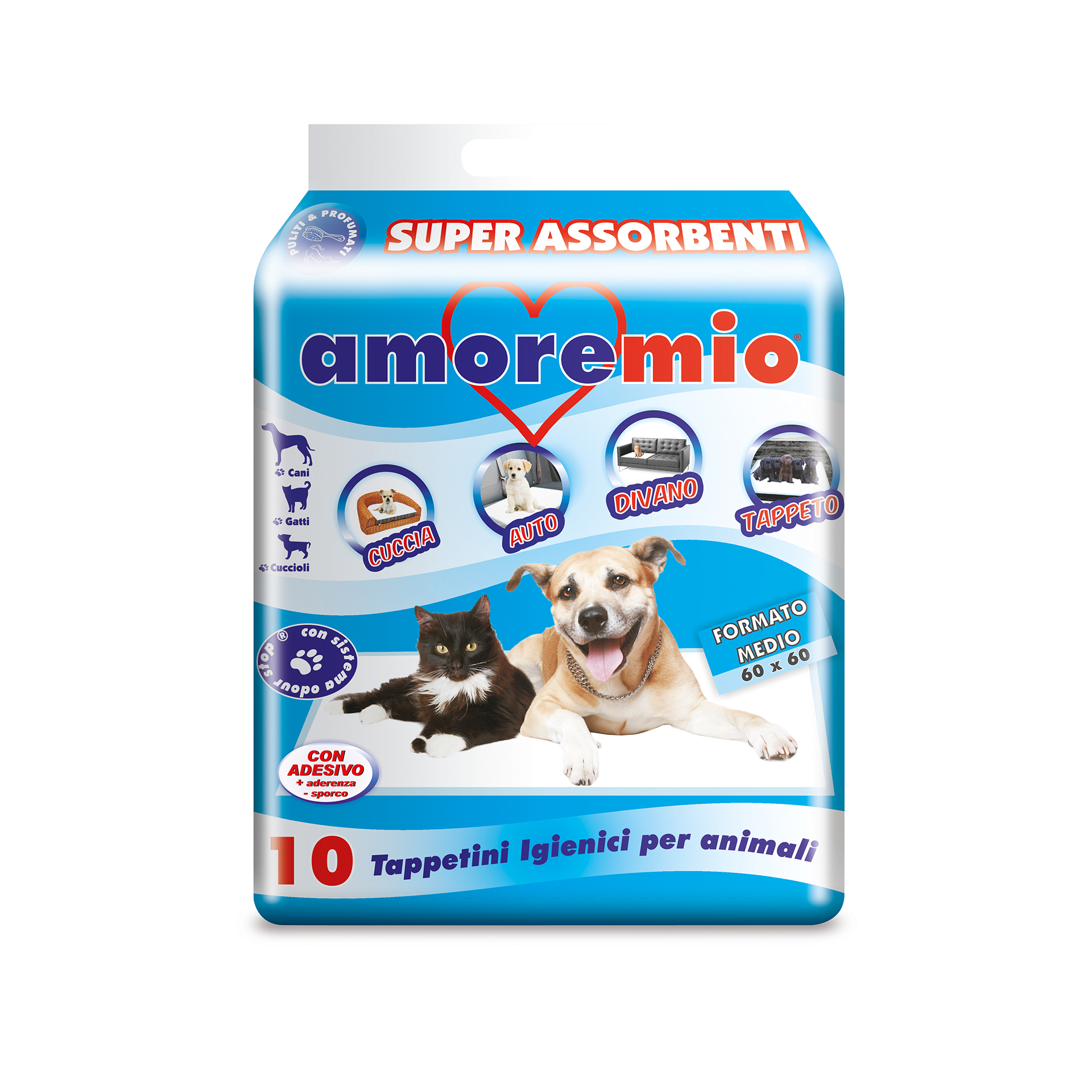 Tapetes Higiénicos 60X60 CM 10 UN AMOREMIO