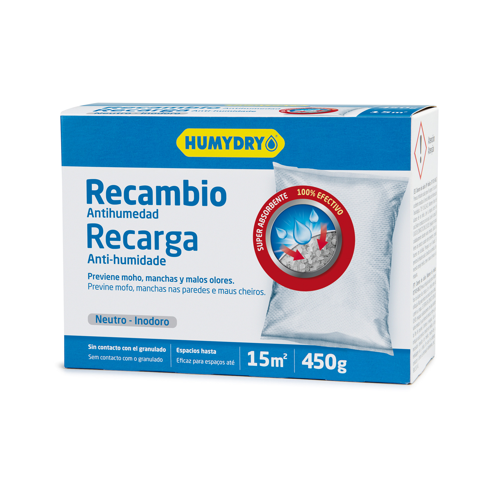 Recarga p/ Desumidificador Inodoro 450 G HUMYDRY