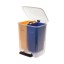 CAIXOTE LIXO ECO AZUL E AMARELO 20 L