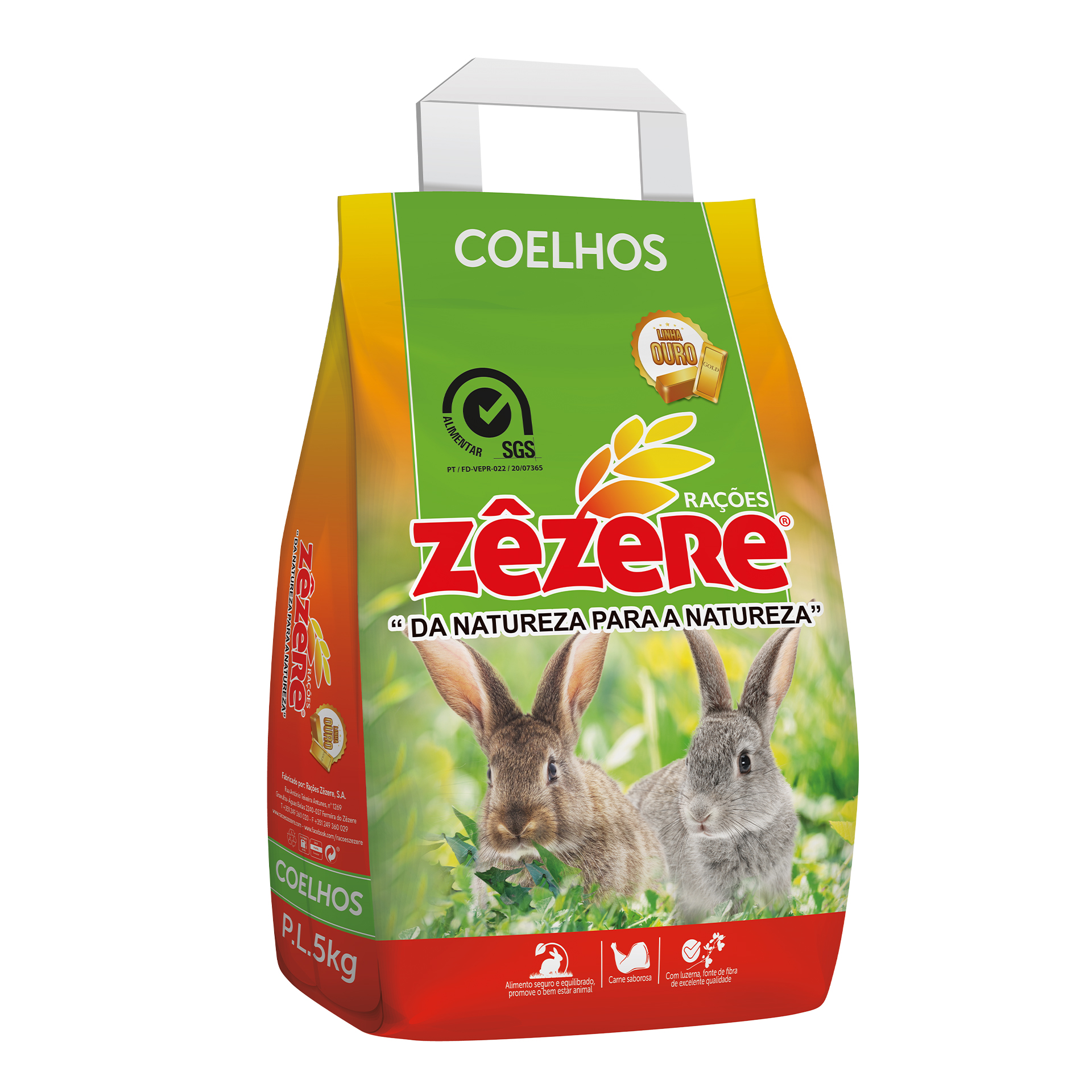 Ração Granulado Coelhos 5 KG ZÊZERE OURO
