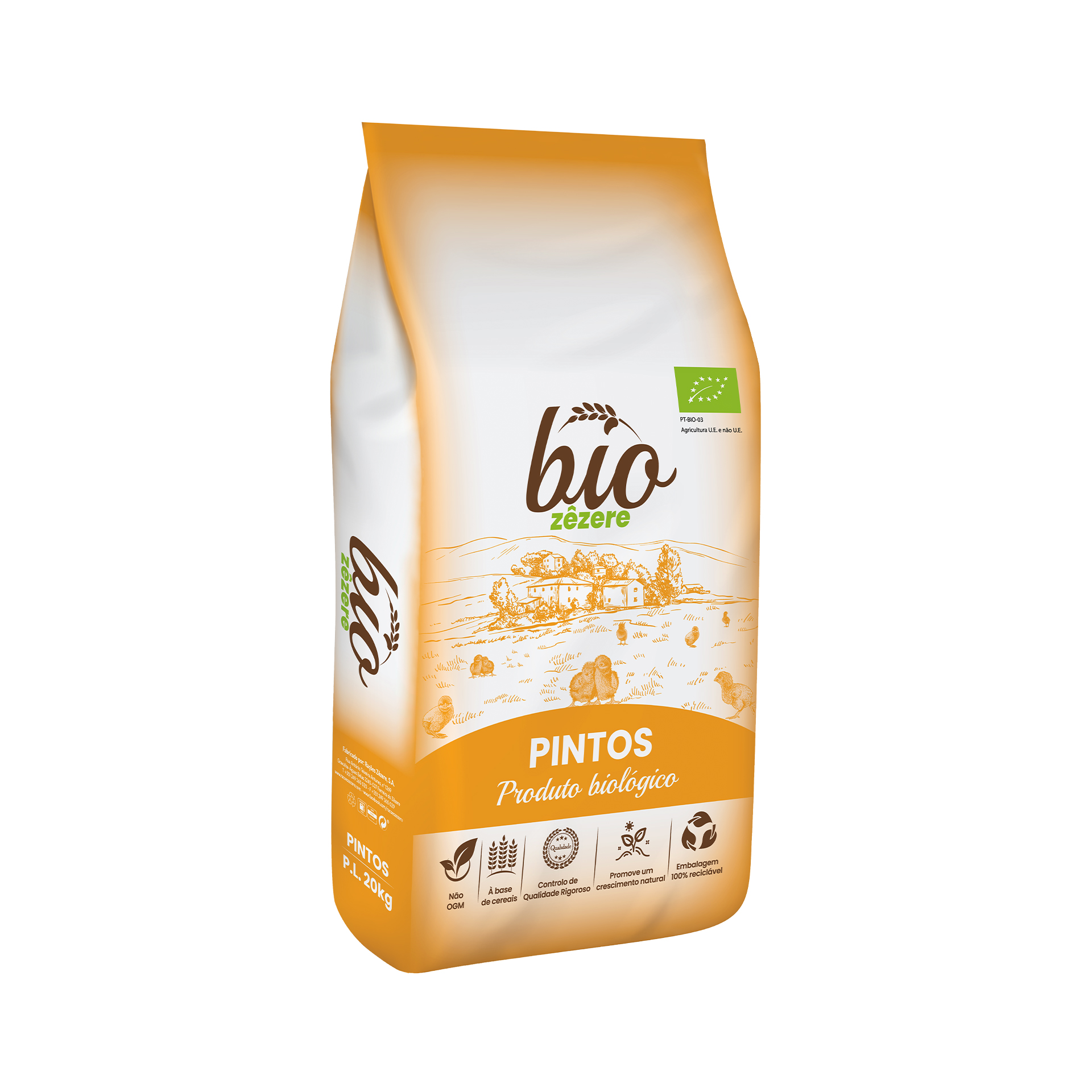 Ração Farinha Biológica Para Pintos 20 KG ZÊZERE