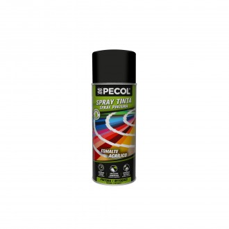 Pintura Spray Preto Opaco 9005M PECOL 400ML
