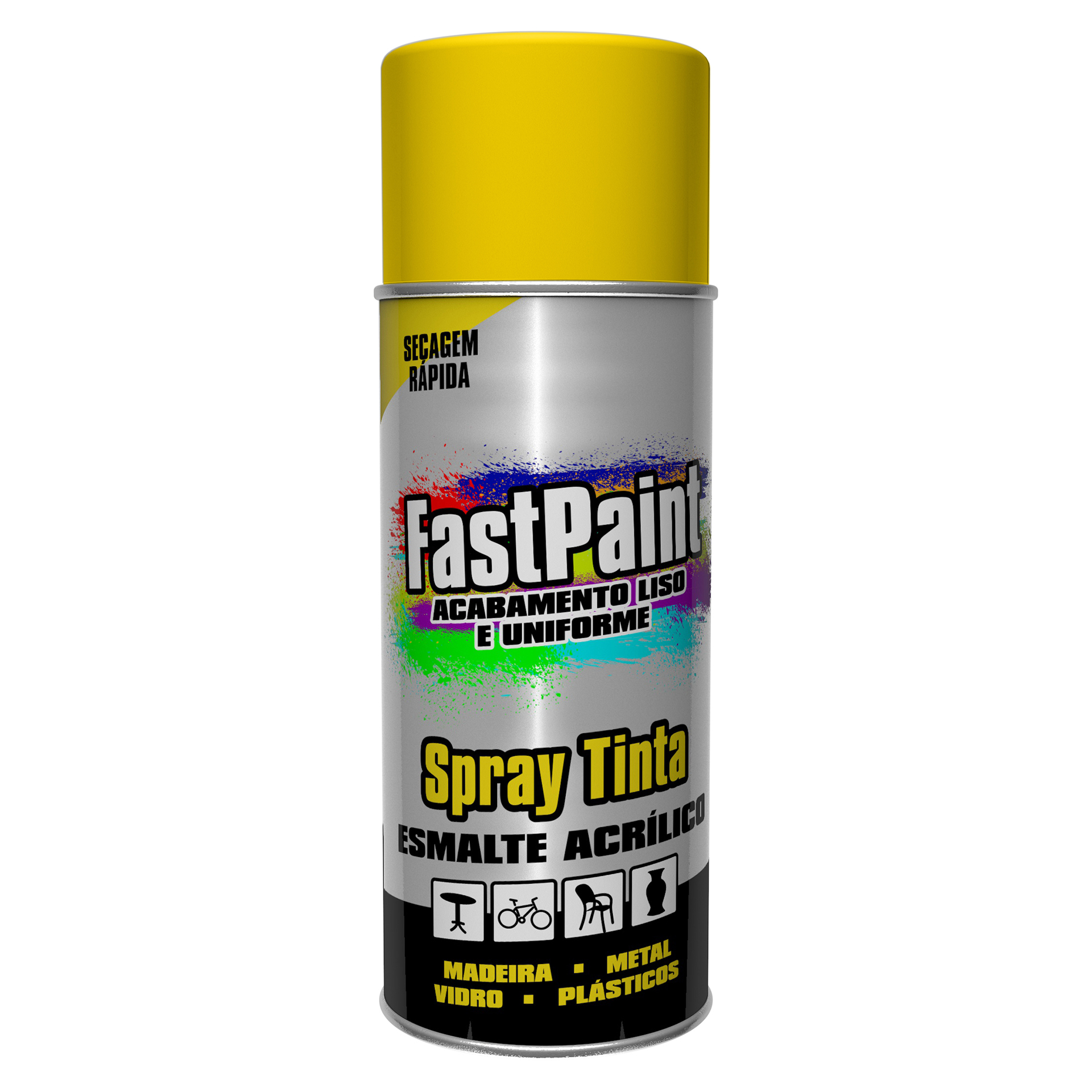 Spray de Pintura Amarelo 400ML FASTPAINT