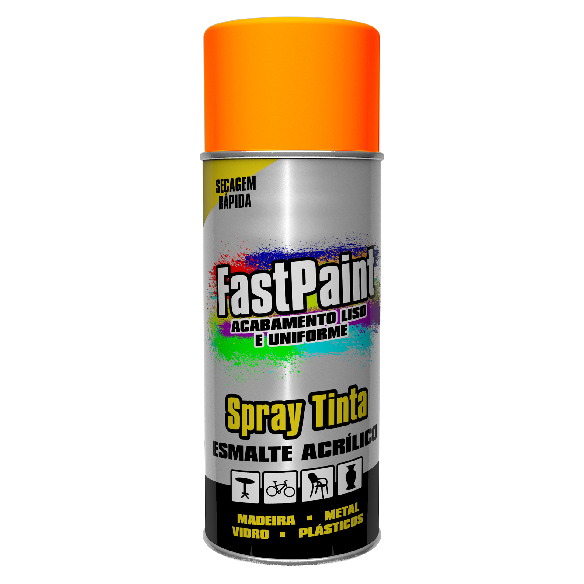 Spray de Pintura Laranja 400ML FASTPAINT