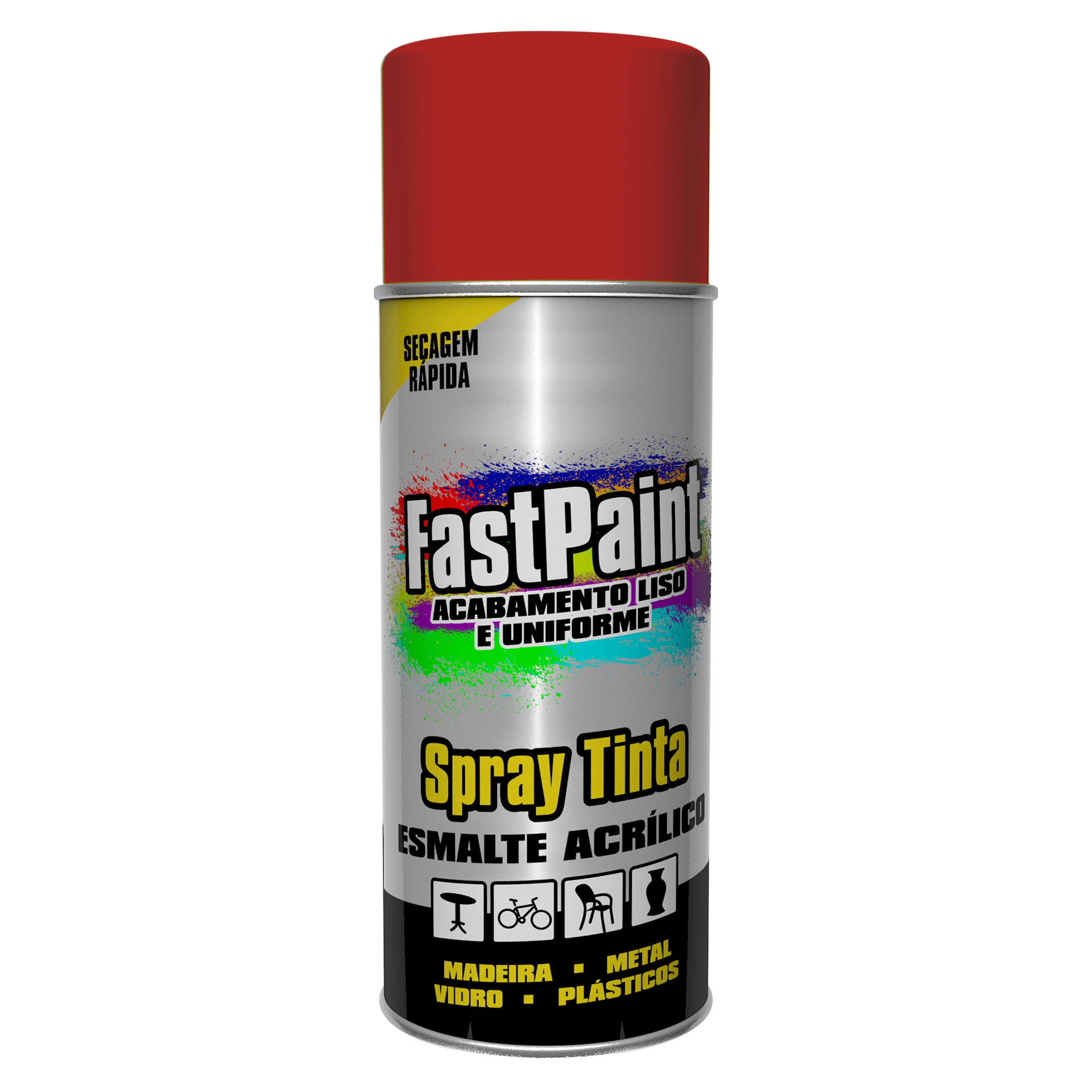 Spray de Pintura Vermelho 400ML FASTPAINT
