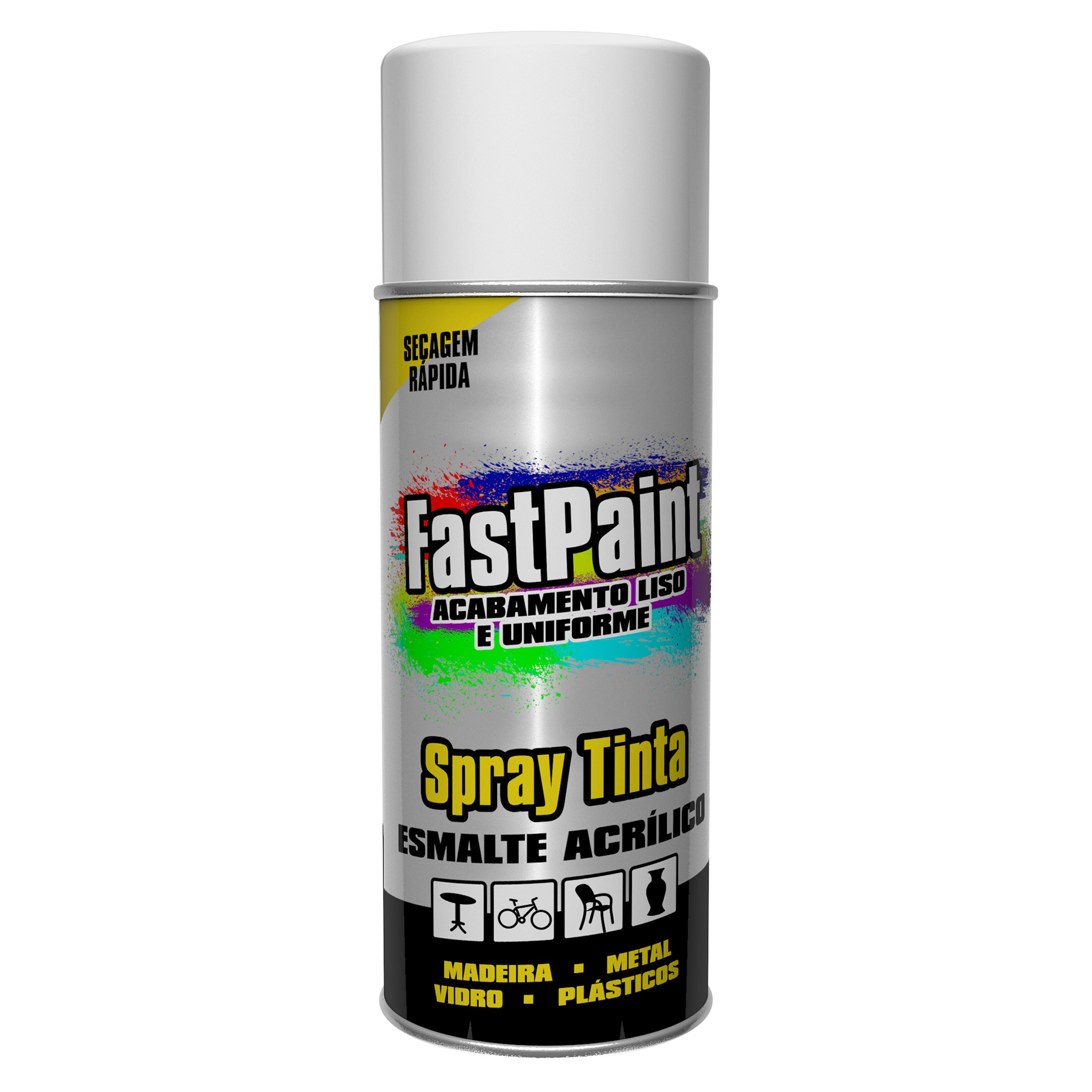 Spray de Pintura Branco Opaco 400ML FASTPAINT