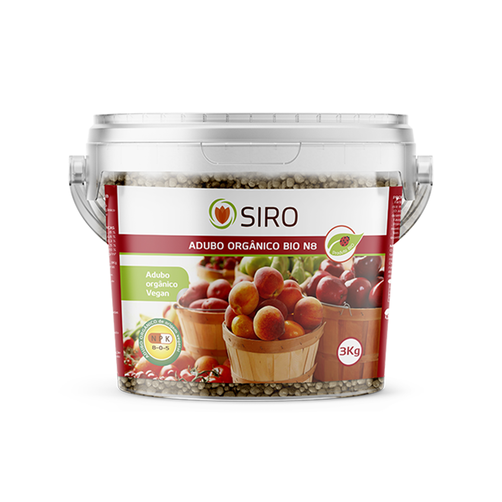 Adubo Orgânico NPK 8-0-5 Bio 3 KG SIRO