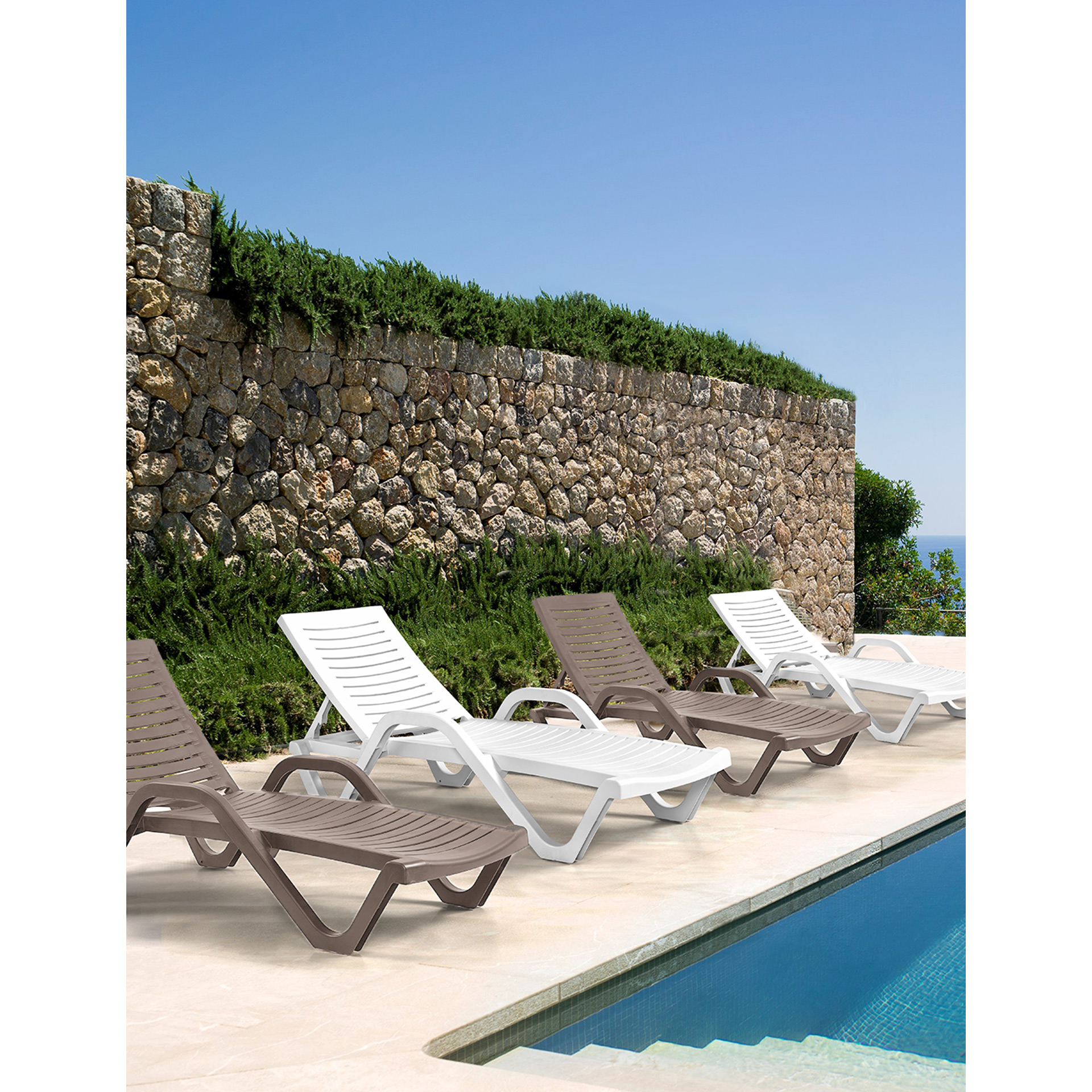 Espreguiçadeira Woody Taupe 3GRESINS