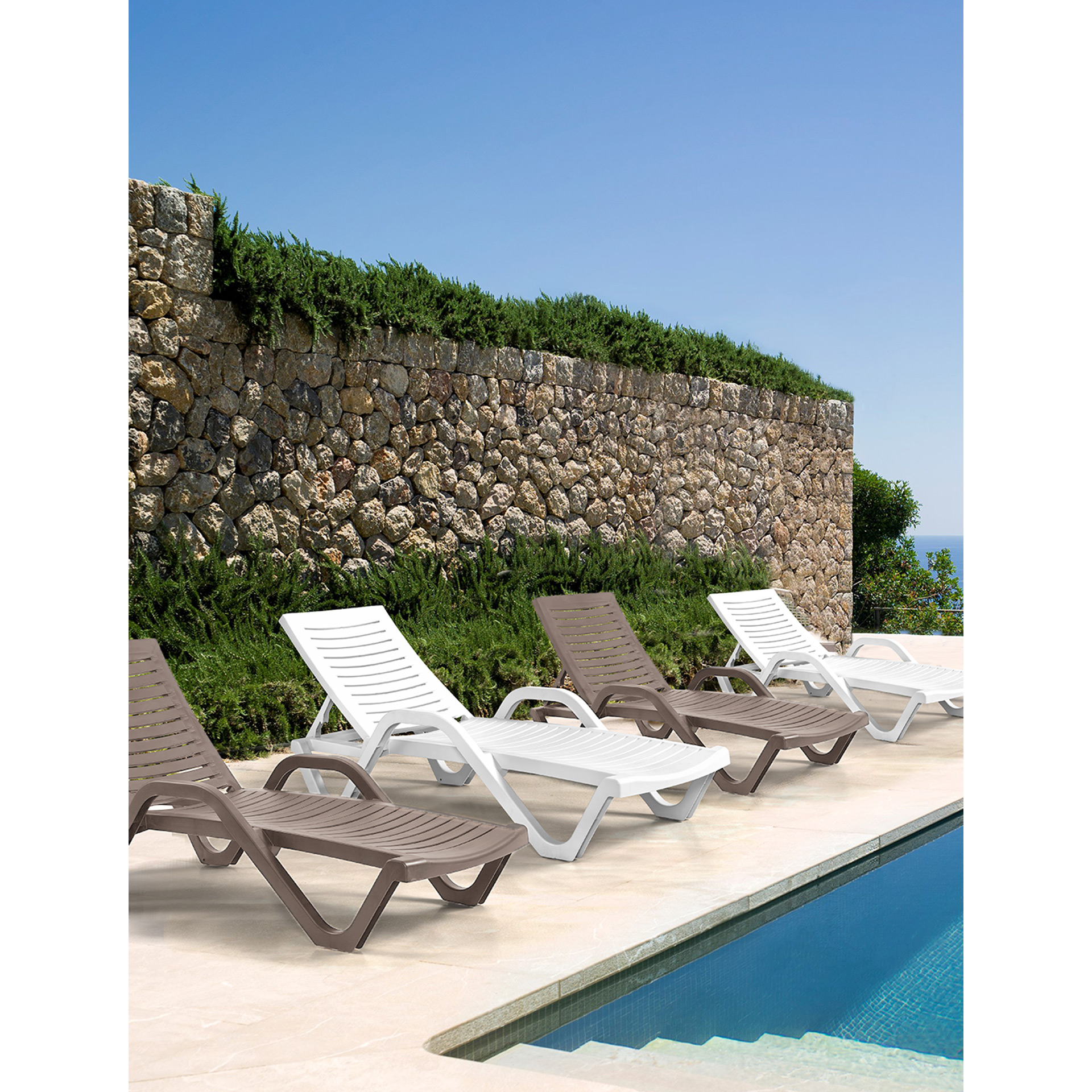 Espreguiçadeira Woody Branca 3GRESINS