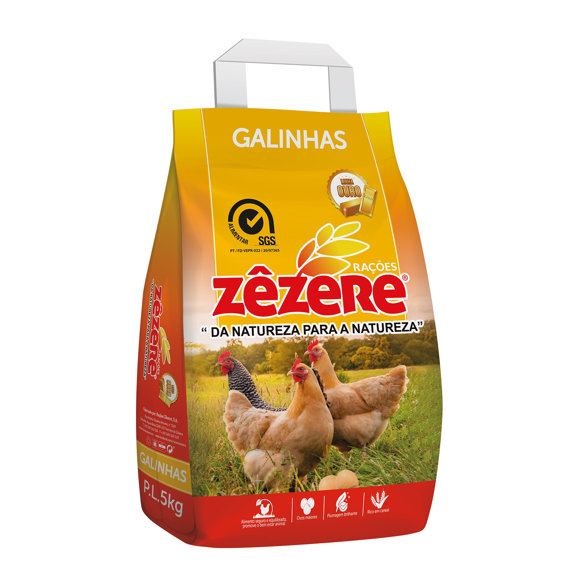 Ração Granulado Galinhas Poedeira 5 KG ZÊZERE OURO