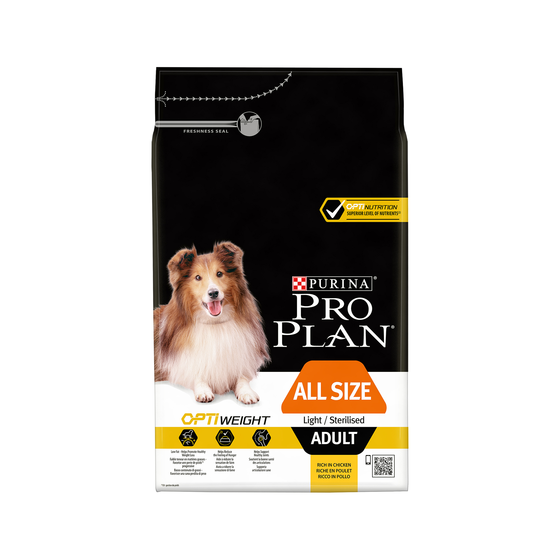 ALIM SECO PARA CÃO LIGHT ESTERLIZADO FRANGO 3 KG