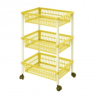 Carrinho MuLTi-Usos 3 Cestos Amarelo
