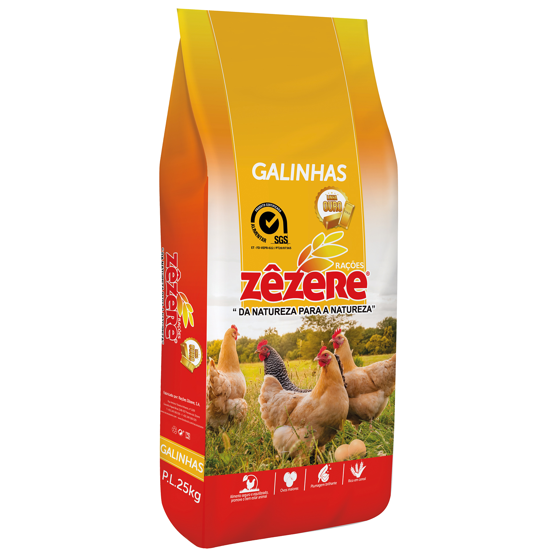 Ração Farinha Galinhas 25 KG ZÊZERE OURO