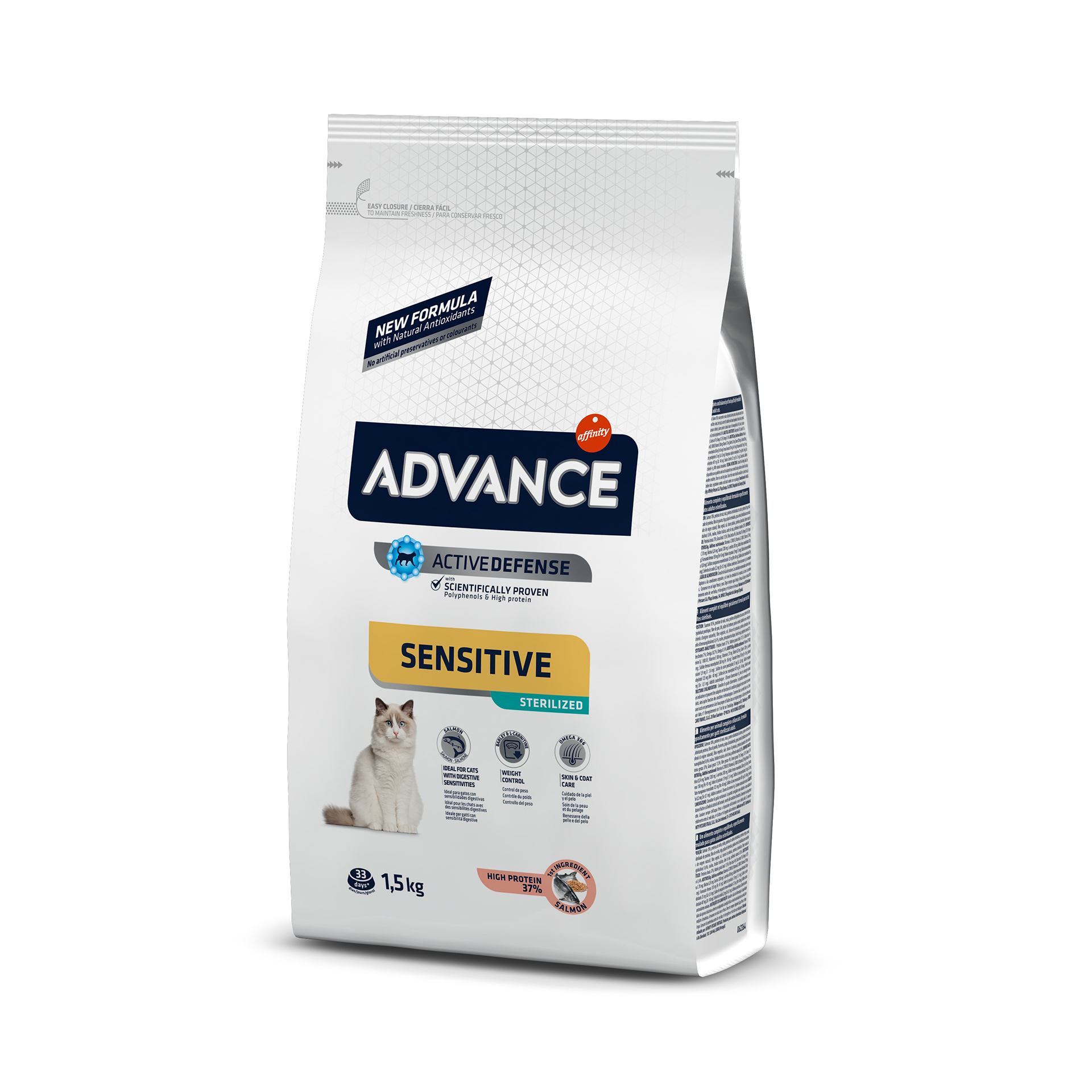 Alim Gato Ad Esterl Sensitiv Salmão 1,5 KG ADVANCE