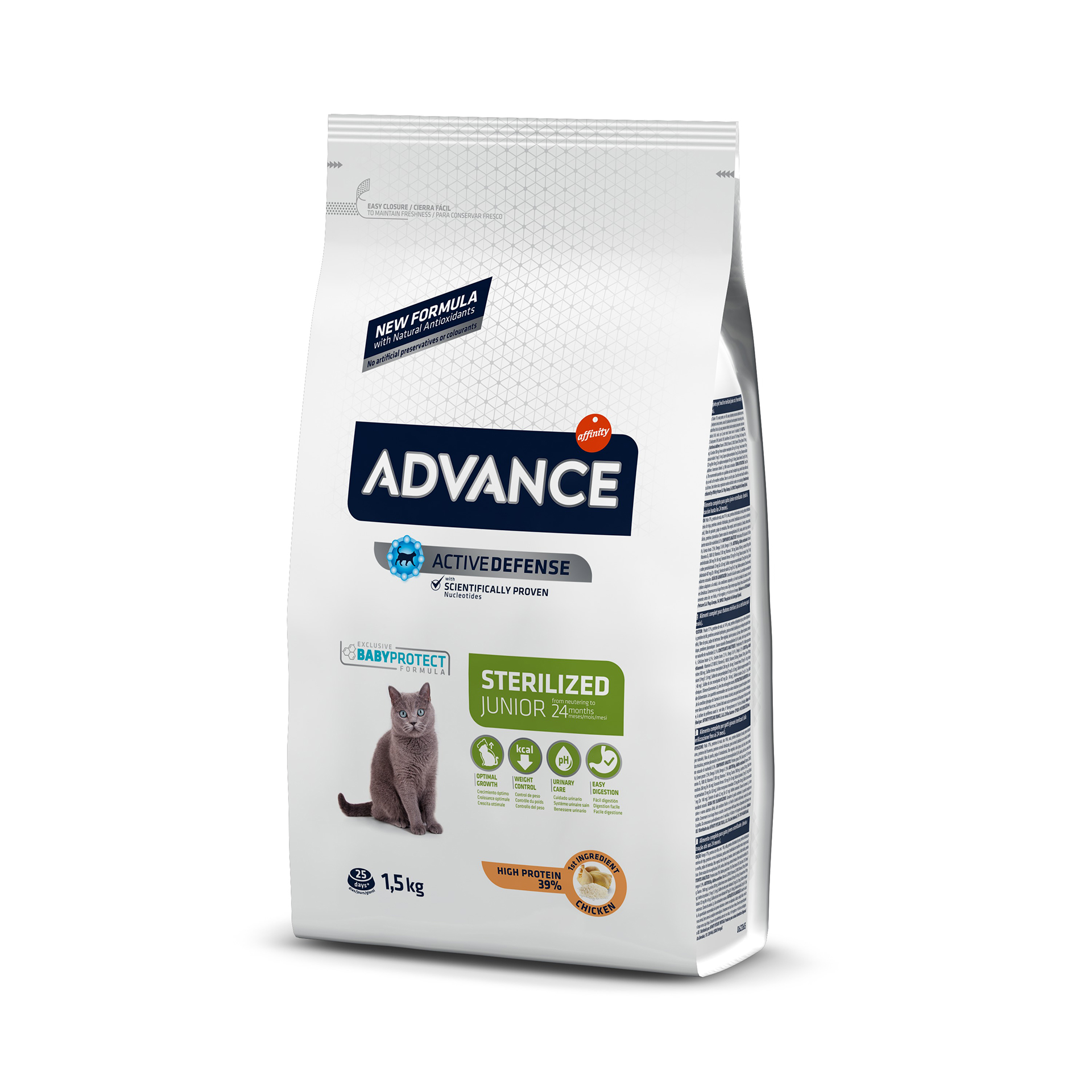 Alimento Gatinho Esteriliz Frango 1,5 KG ADVANCE