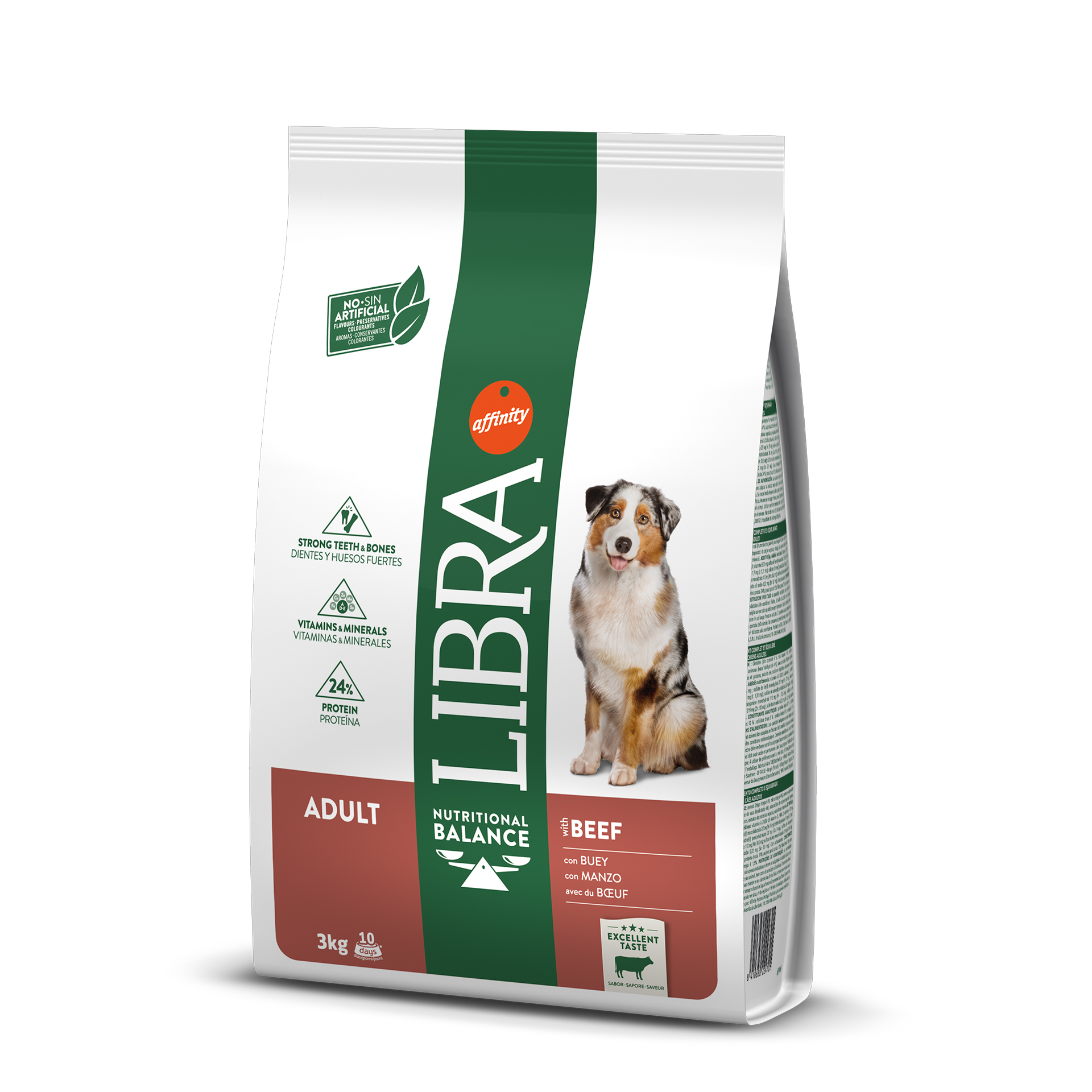 Alimento Seco Para Cão Adulto Vaca 3 KG LIBRA