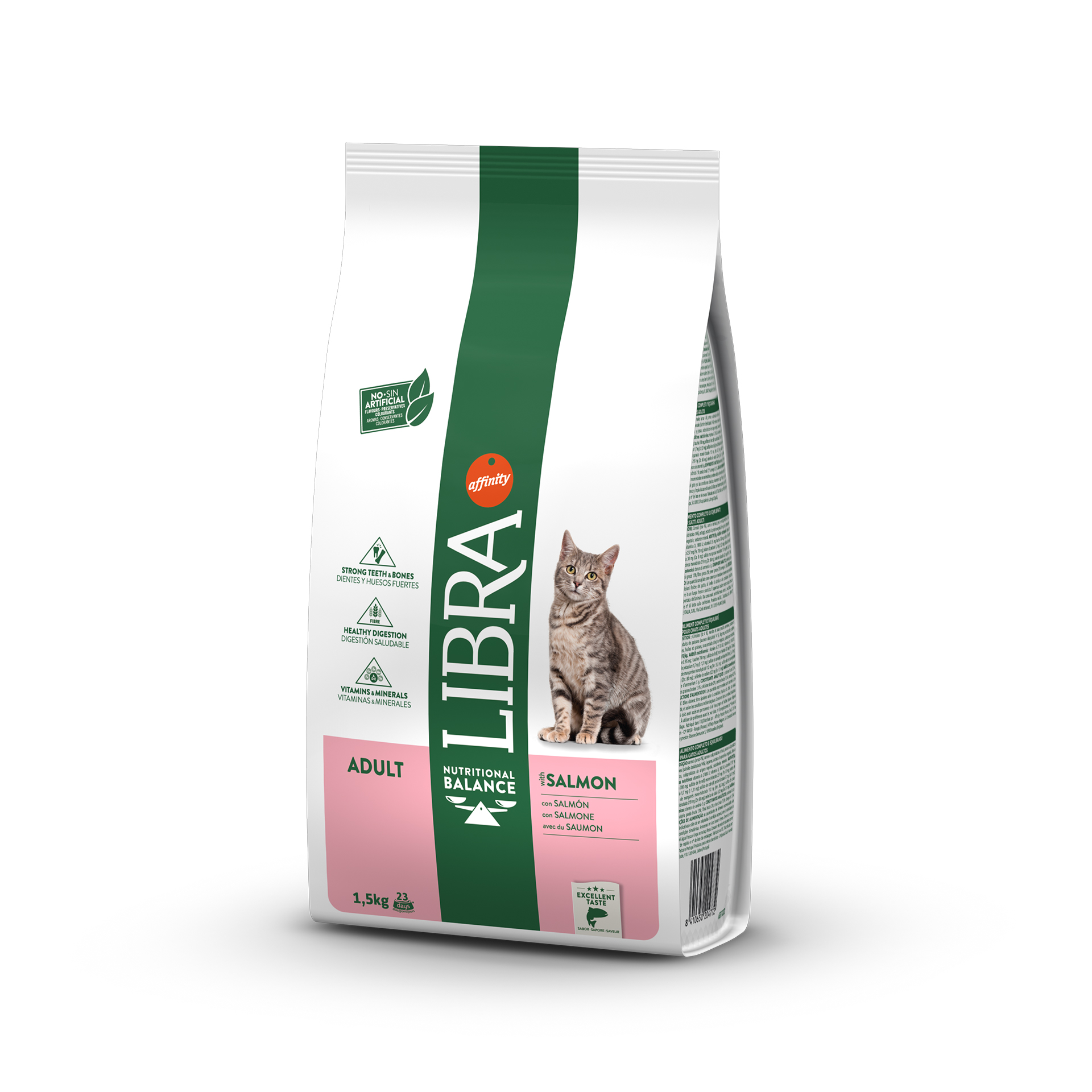 Alimento Seco Para Gato Adulto Salmão 1,5 KG LIBRA