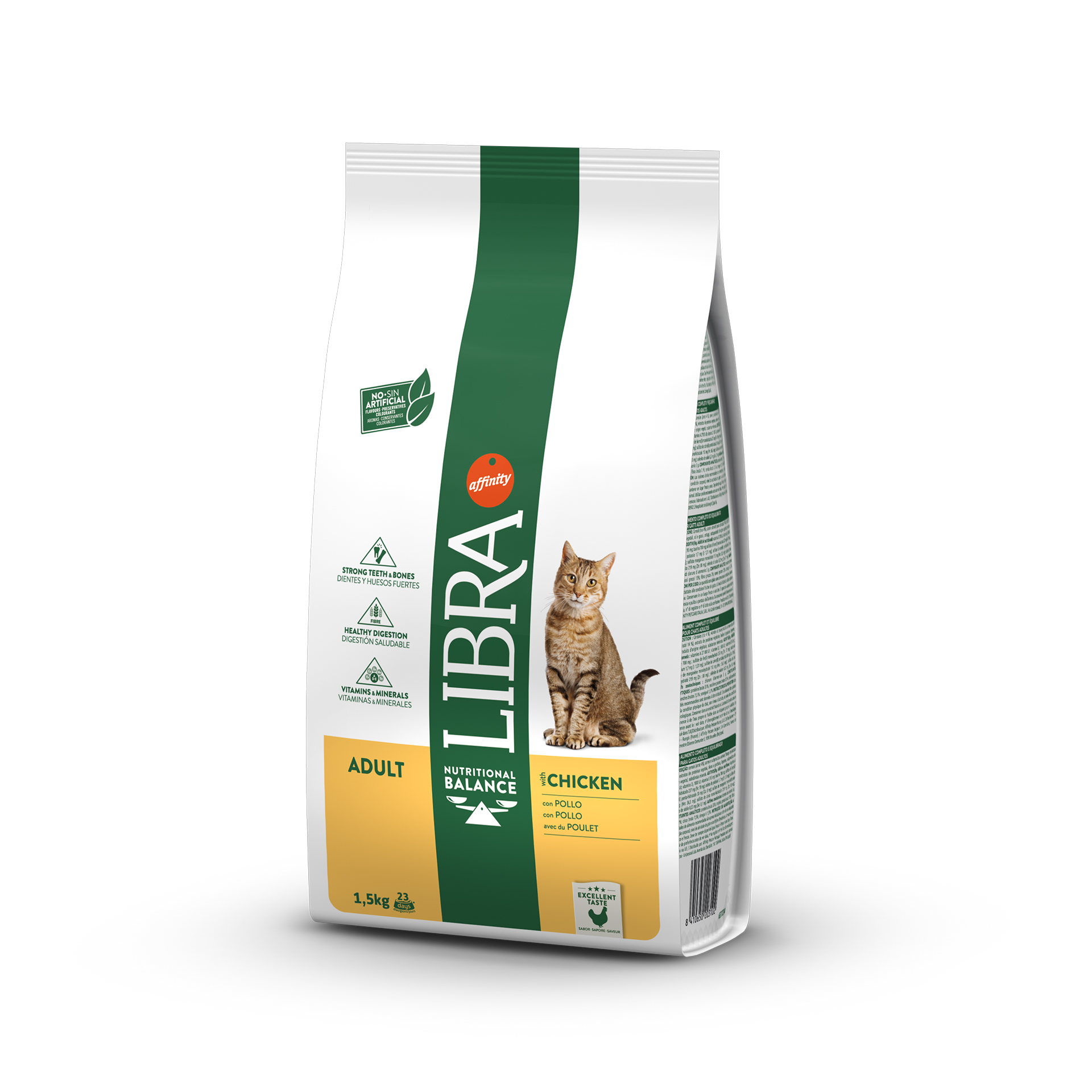 Alimento Seco Para Gato Adulto Frango 1,5 KG LIBRA