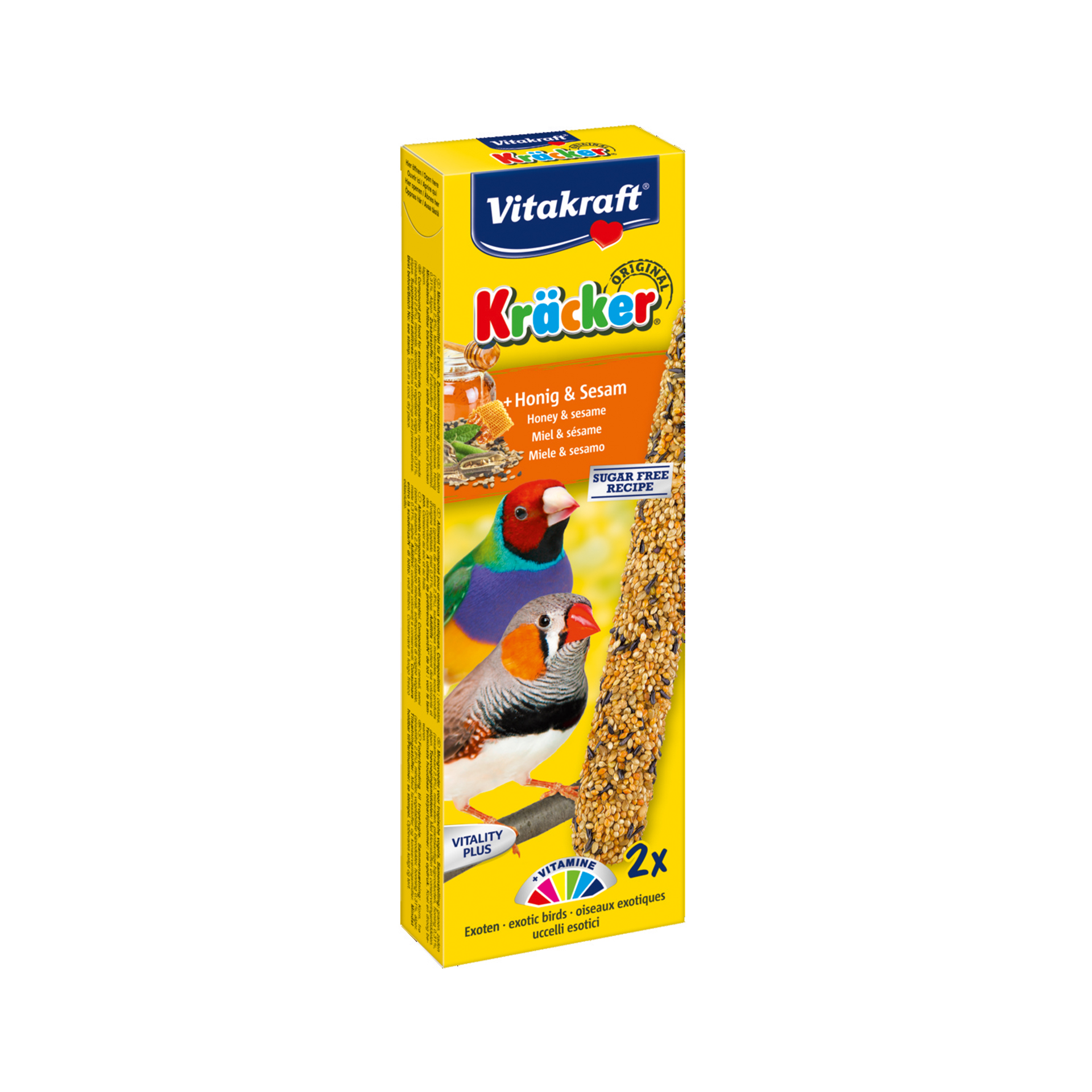 Snack Para Exóticos Barritas Mel 2 UN VITAKRAFT