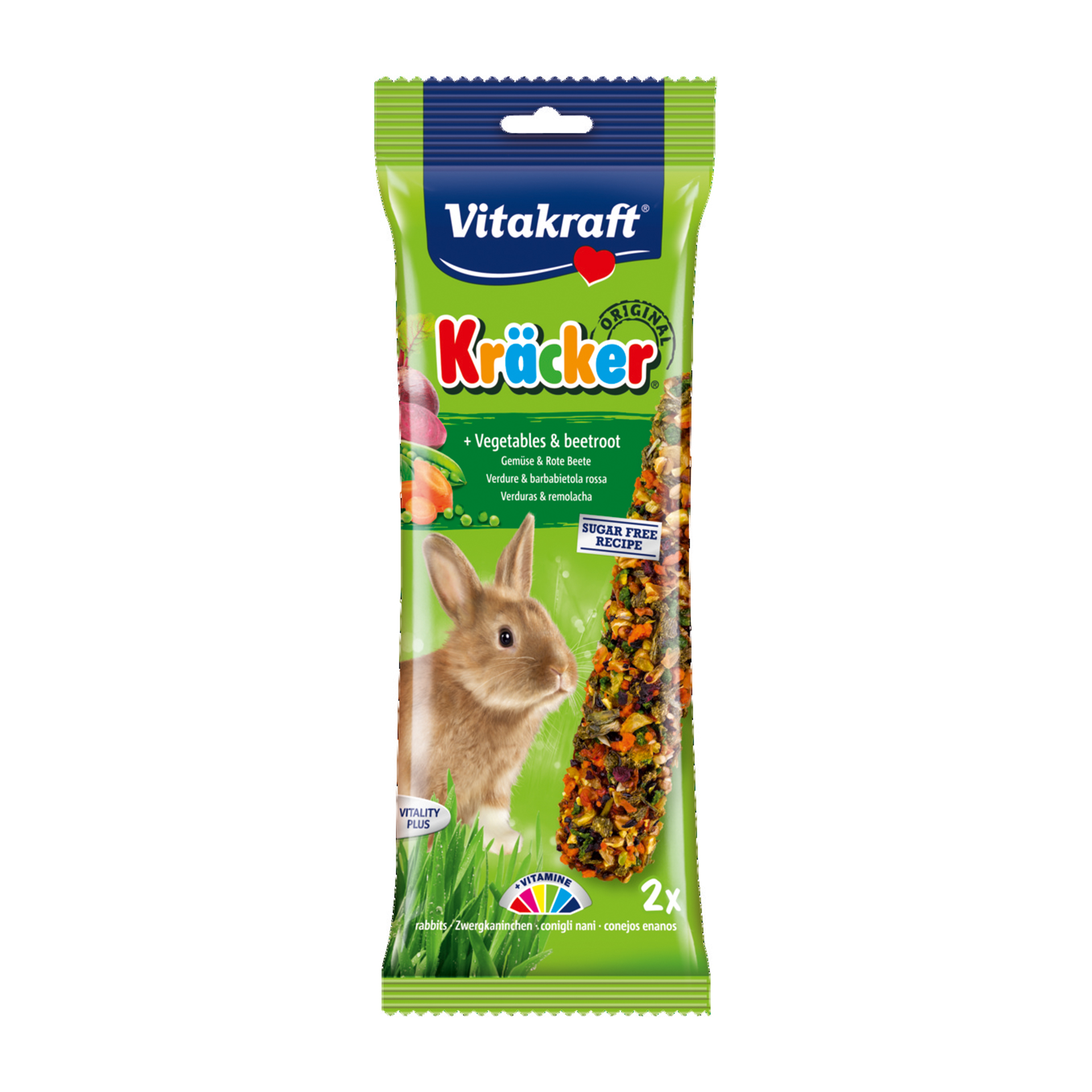 Snack P/Coelhos Anão Barritas Vegetais 2 UN VITAKR