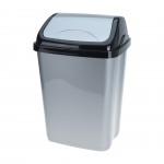 CAIXOTE LIXO TAMPA BASCULANTE SILVER 16 L