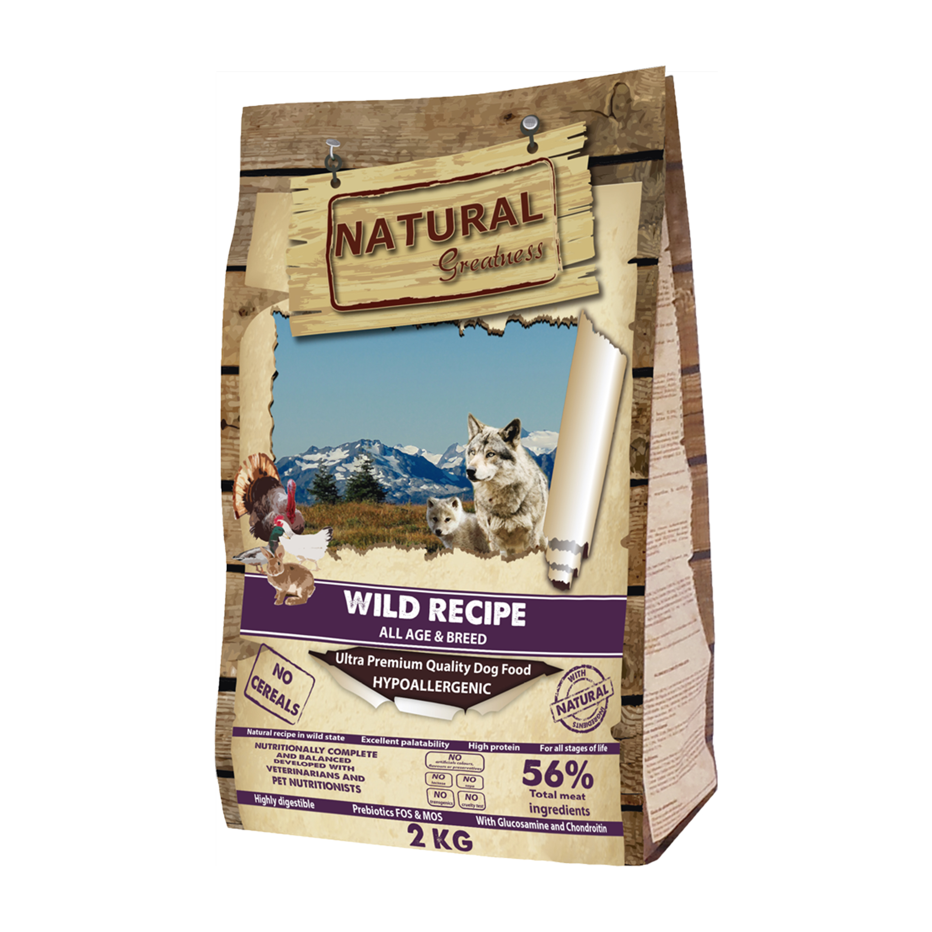 Alimento Seco Para Cão Wild 2 KG NATURAL GREATNESS