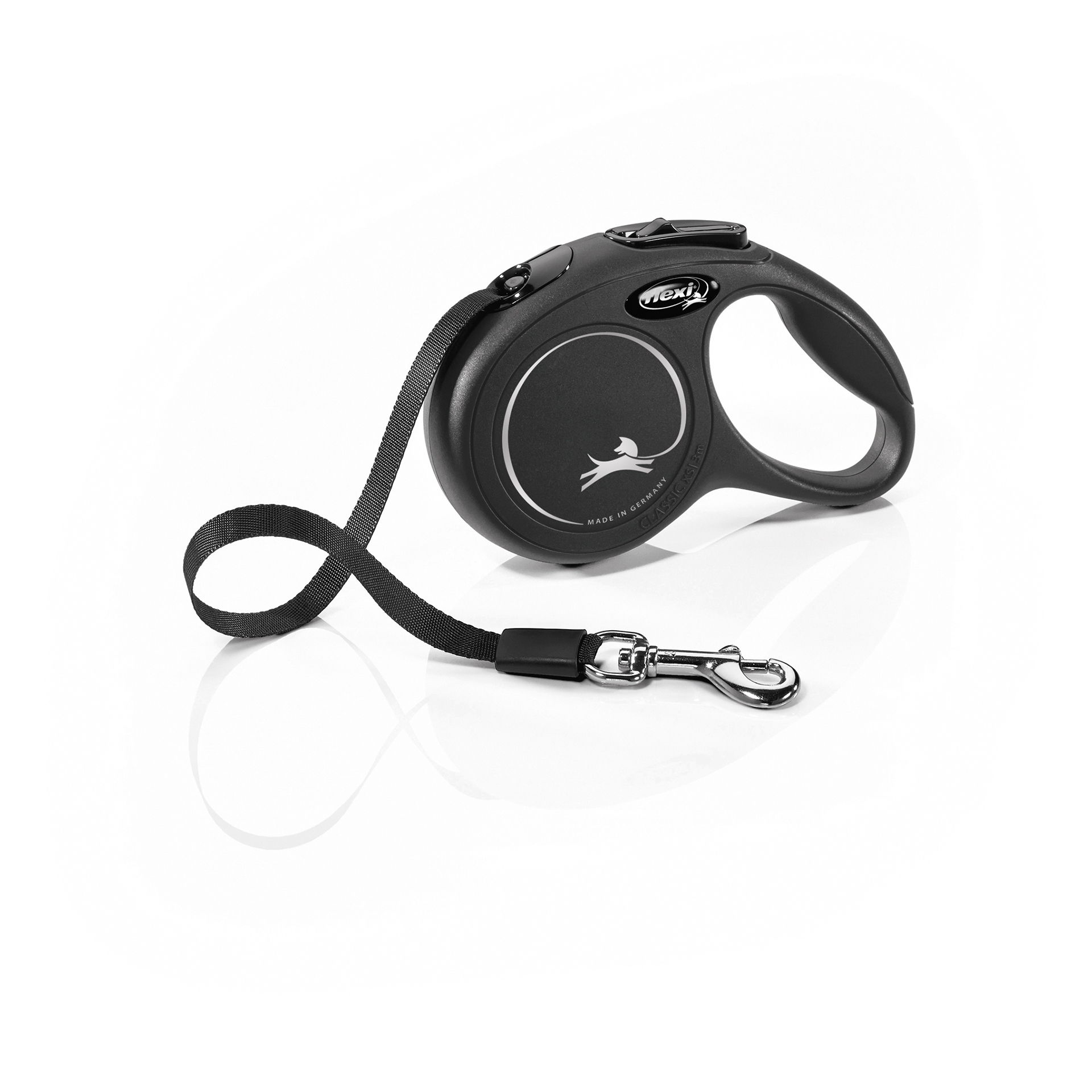 Trela Para Cão Extensível Classic Preta 5M M FLEXI