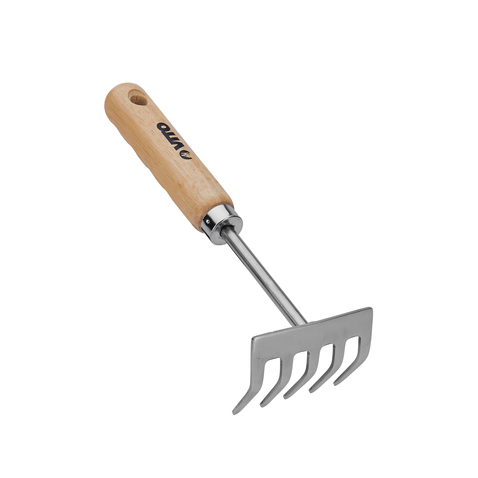 Ancinho 5 Dentes Cabo Curto Inox VITO