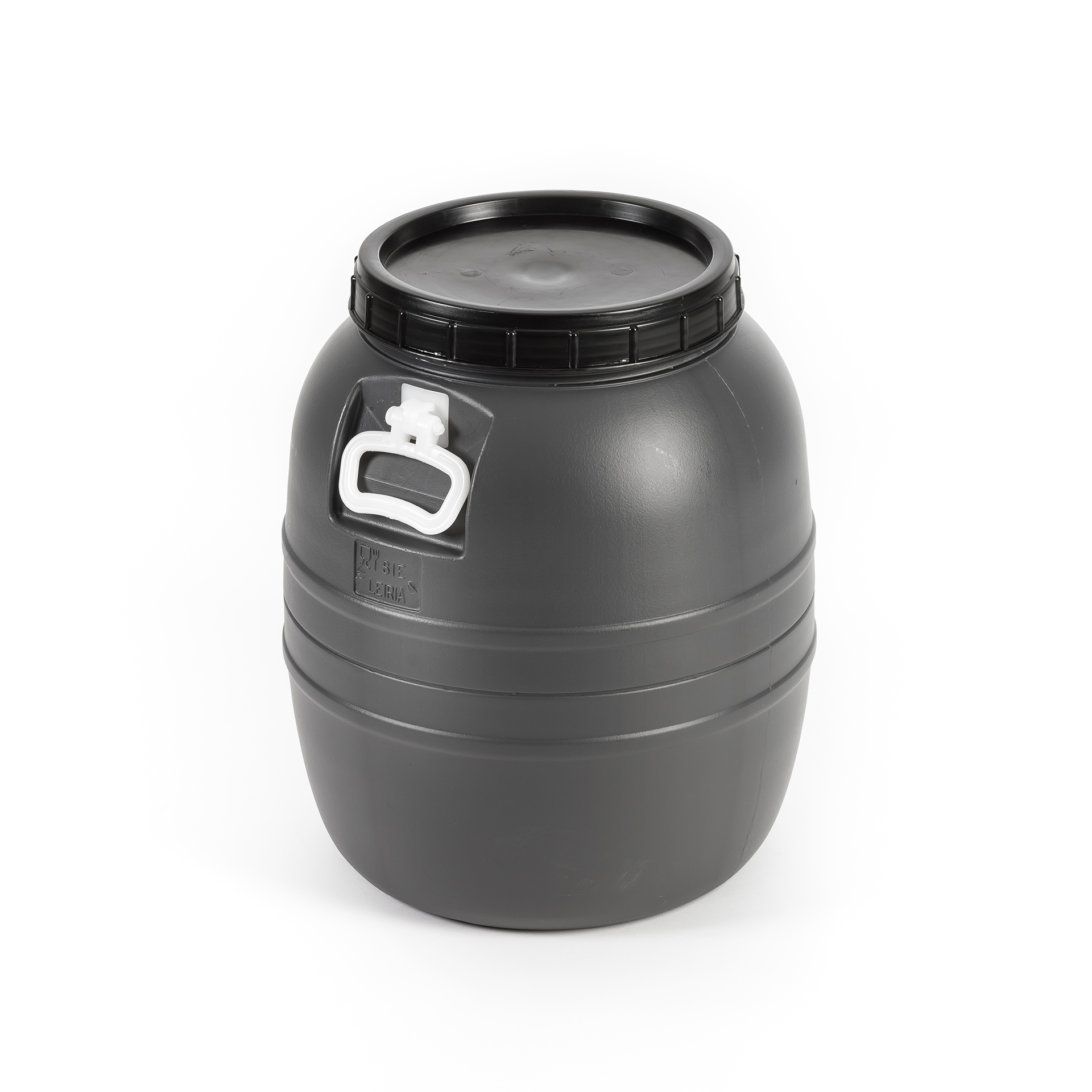 Barrica Cinza Tampa De Rosca Com Asa 45 L